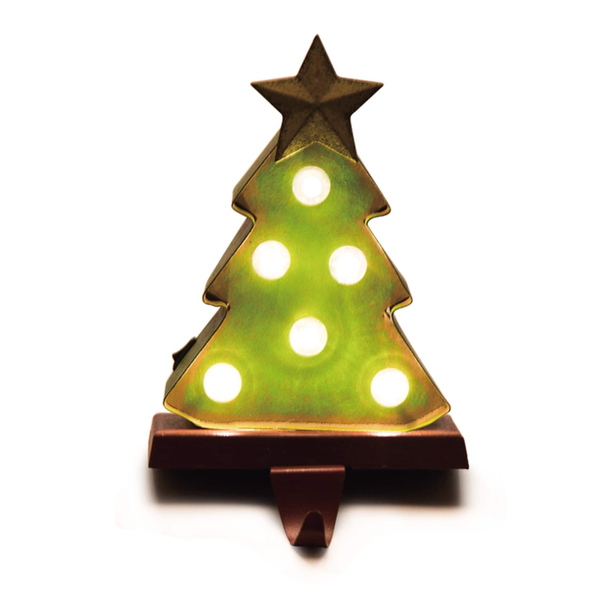 Glitzhome&#xAE; 7.5&#x22; Marquee LED Tree Stocking Holder