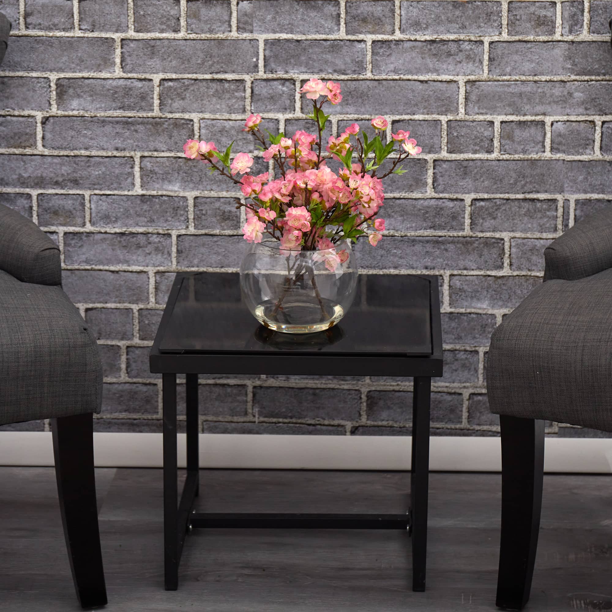 14" Cherry Blossom Arrangement in Glass Vase