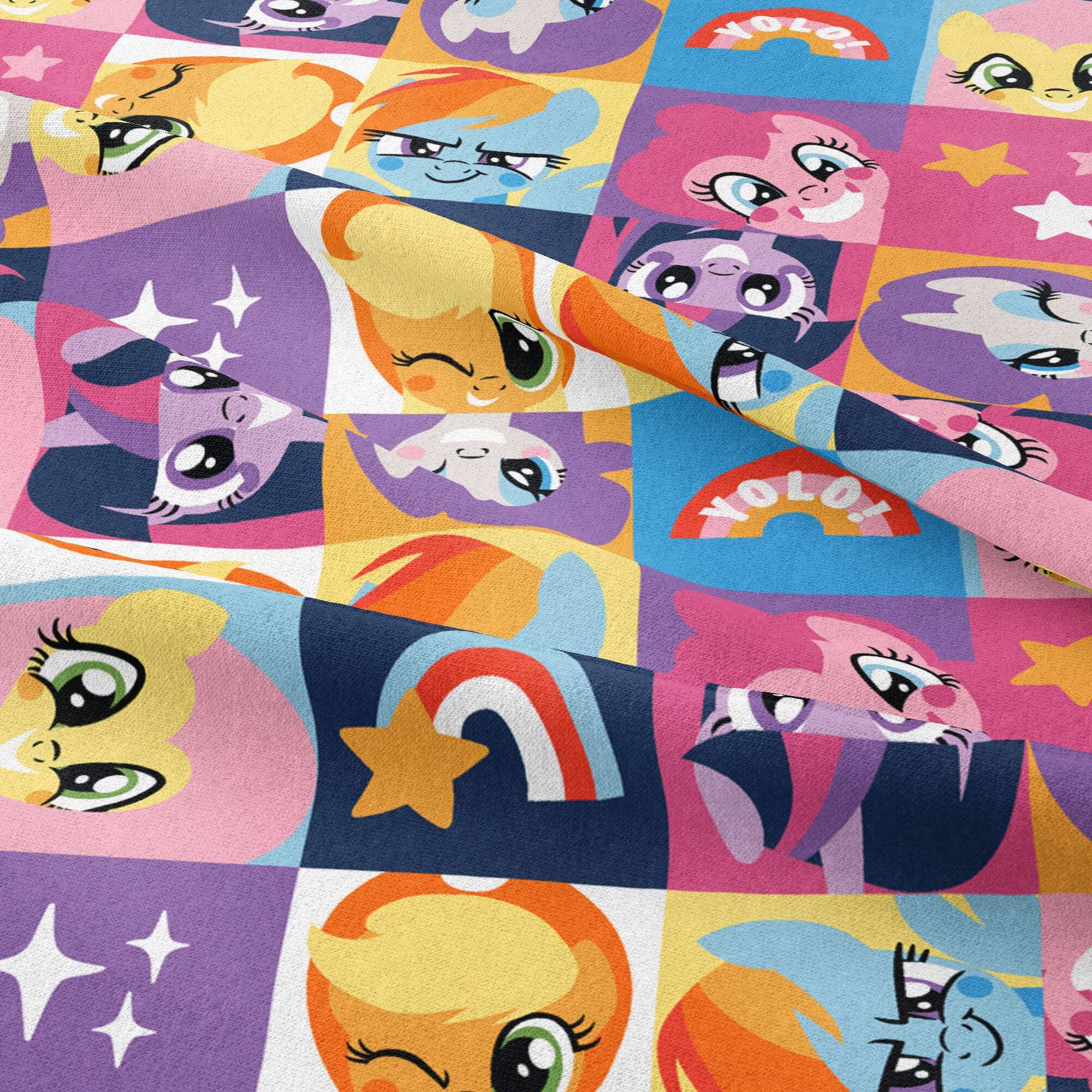 Camelot Fabrics My Little Pony Peek-A-Boo Cotton Precut Fabric Bundle