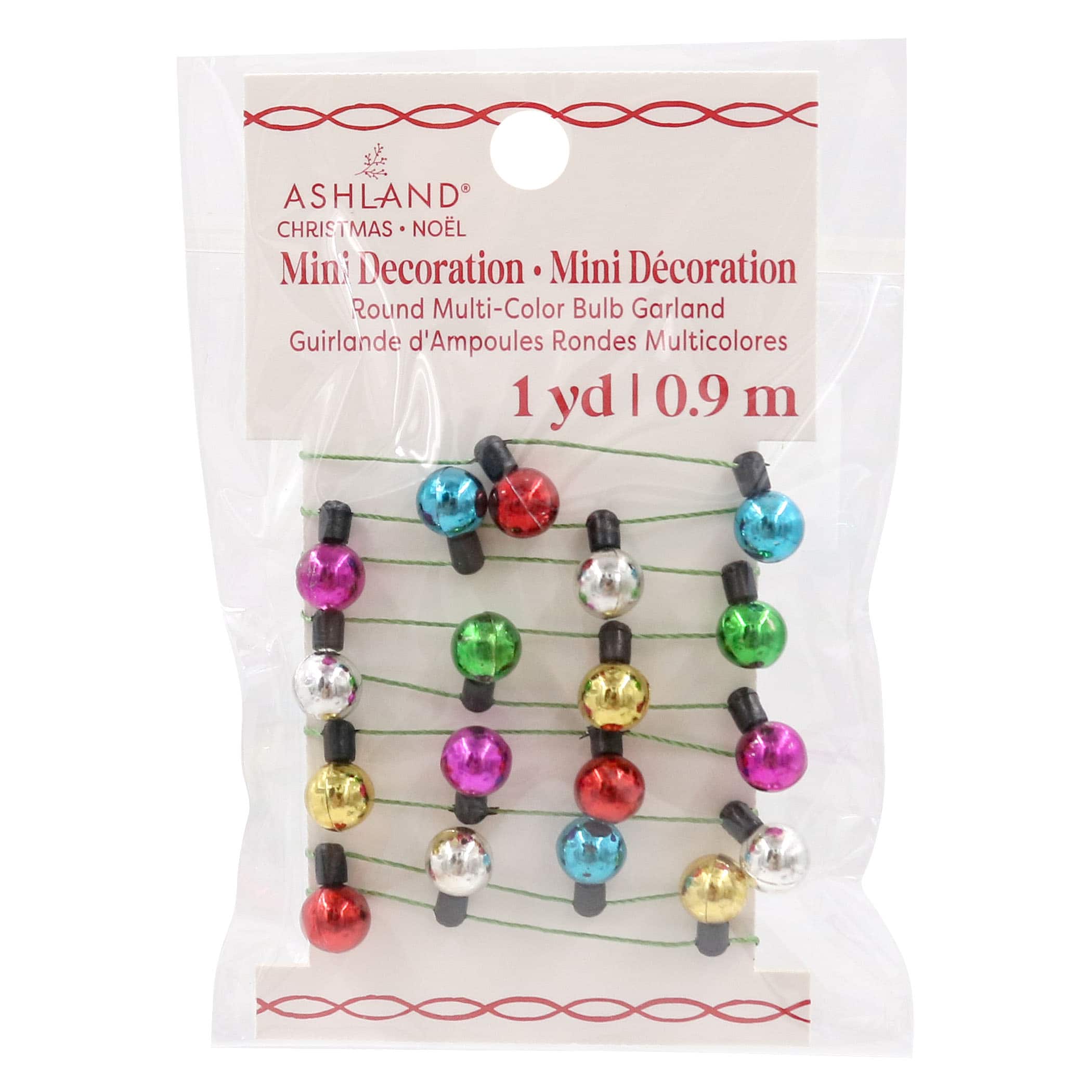 Mini Round Multicolor Bulb Garland Decoration by Ashland&#xAE;