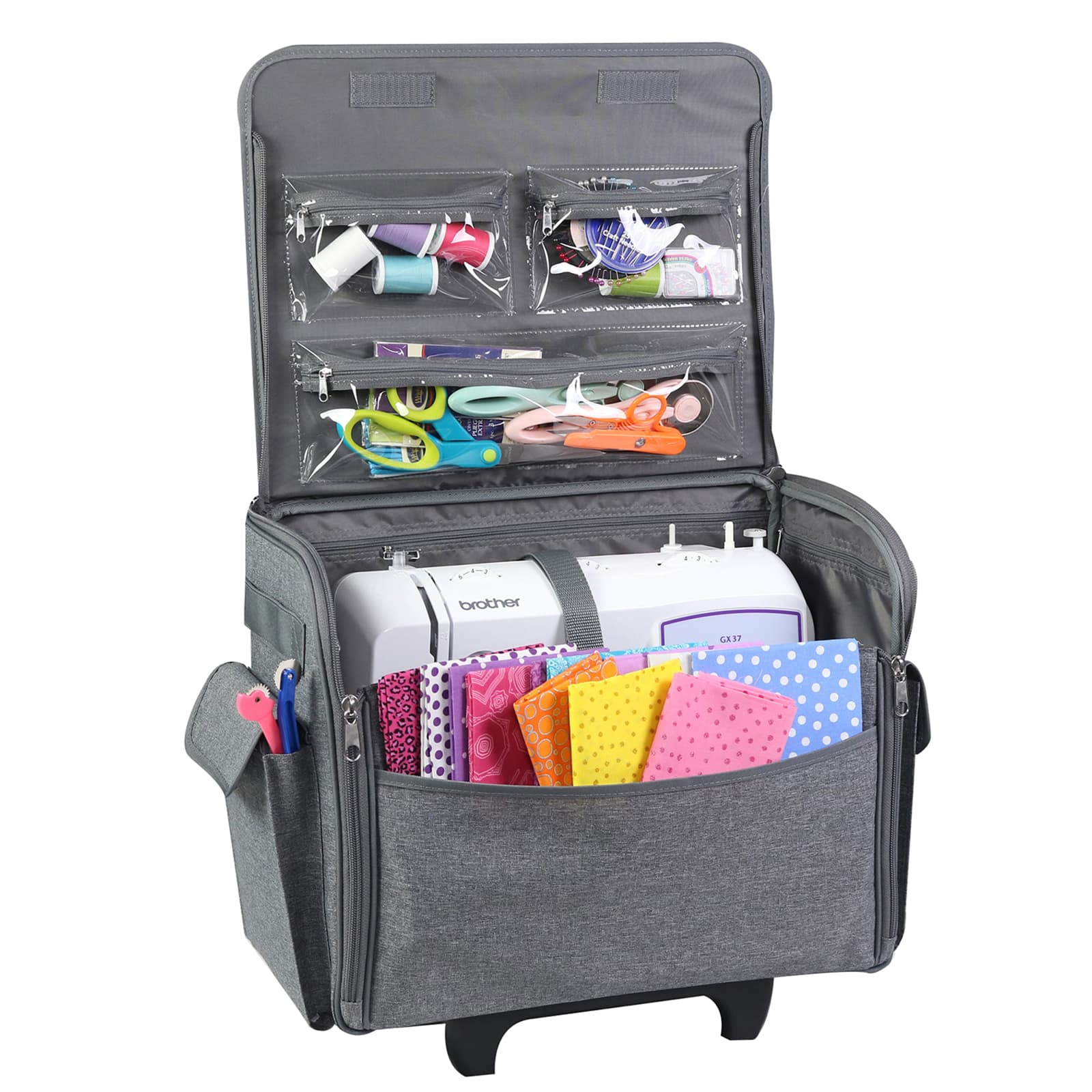 Everything Mary Heather Gray Sewing Machine Rolling Case