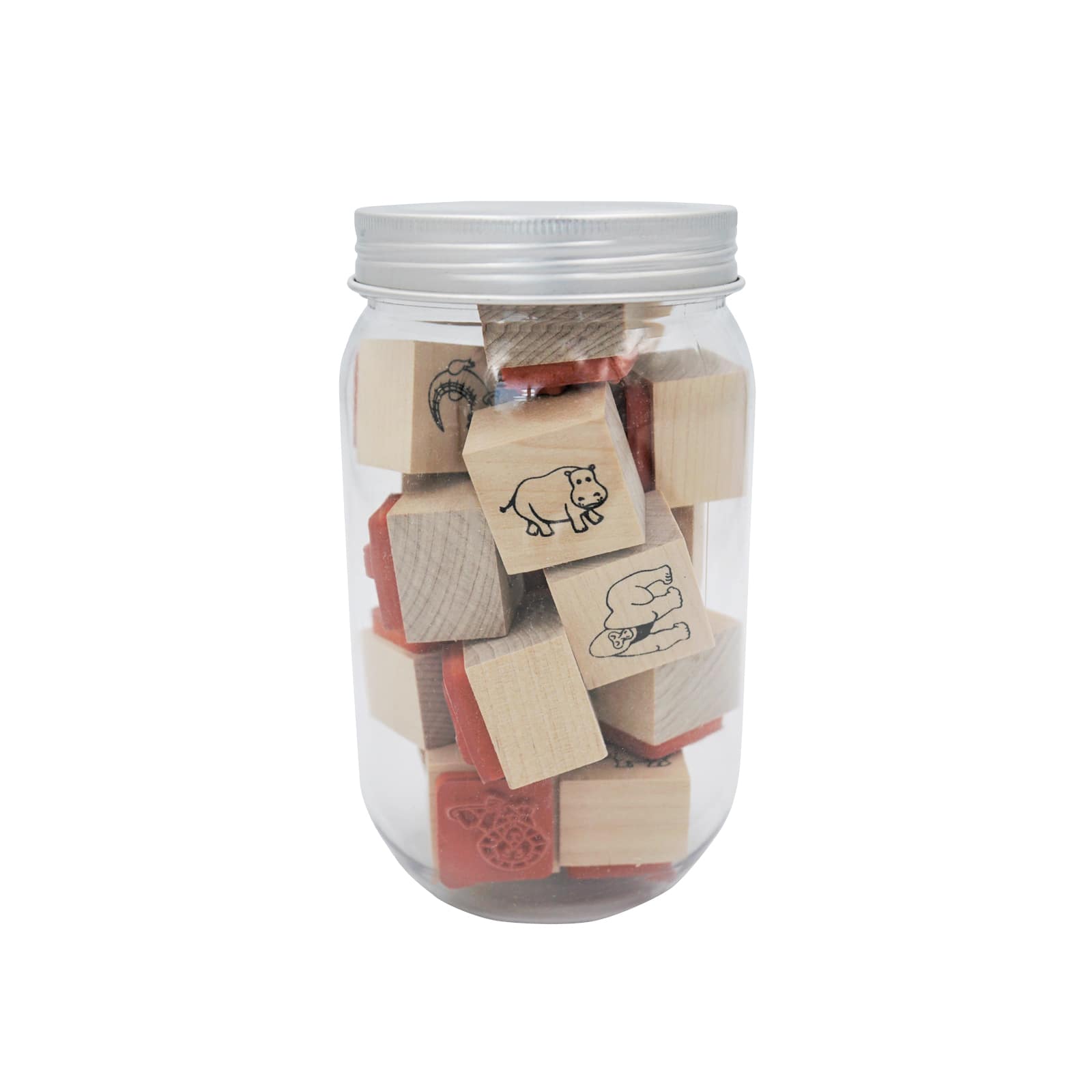 6 Pack: Safari Jar of Wood Stamps by Recollections™