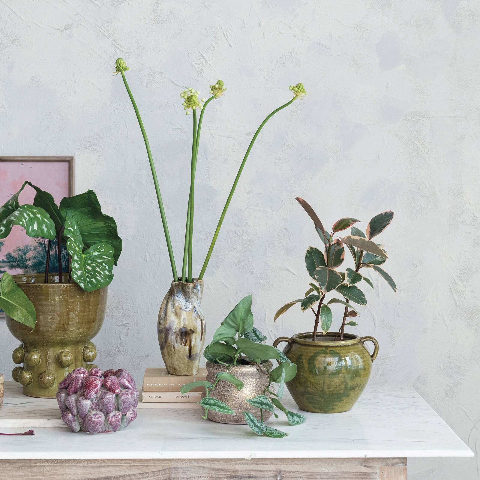 Hello Honey® 5.25" Berry Delight 3D Strawberry Stoneware Planter Vase