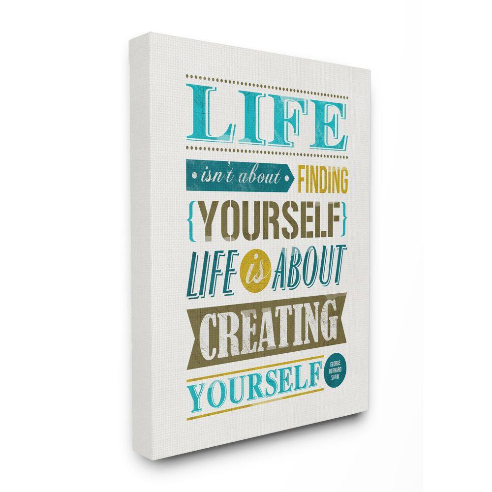Stupell Industries Creating Yourself Inspirational Canvas Wall Art