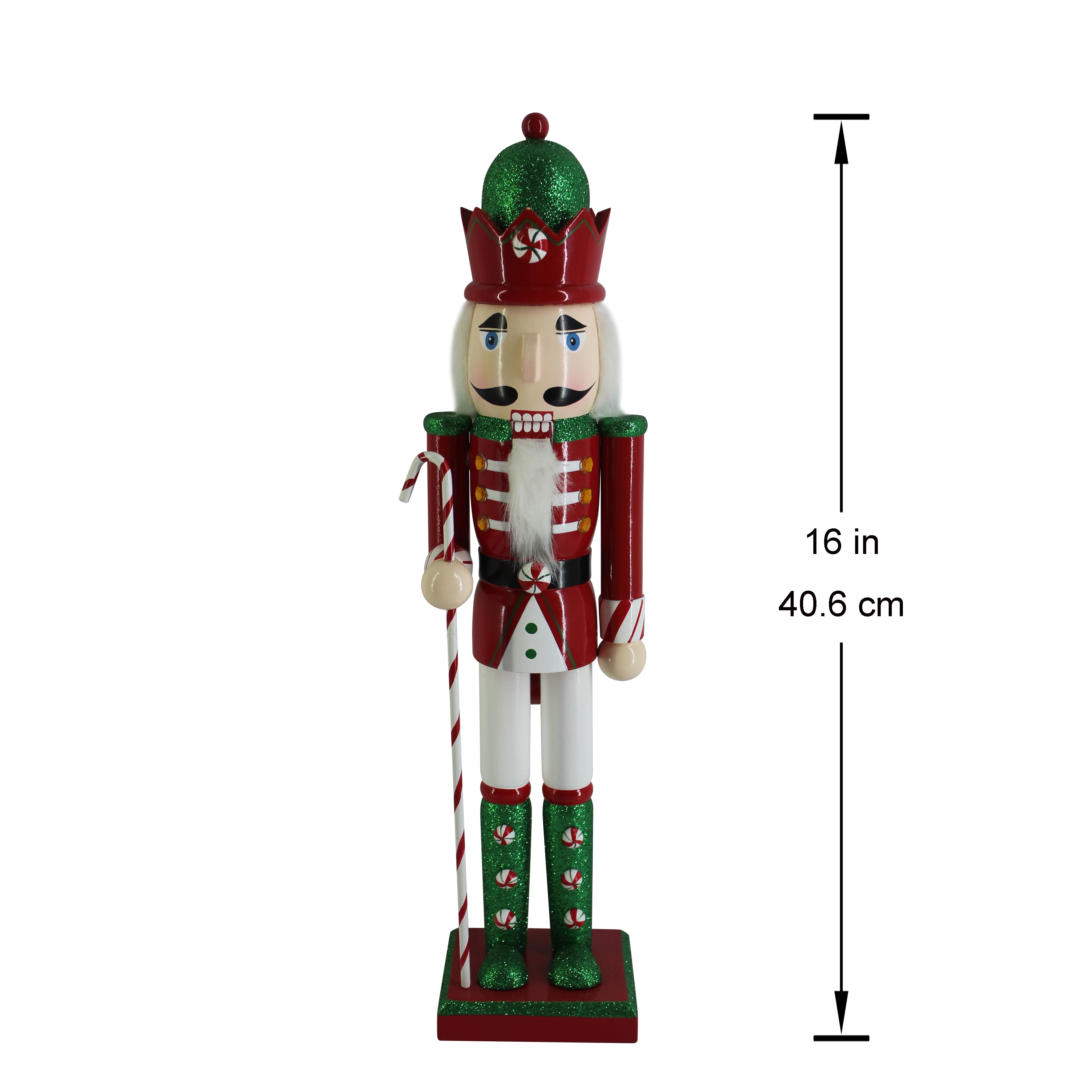 16&#x22; Red &#x26; White Candy Cane Nutcracker by Ashland&#xAE;