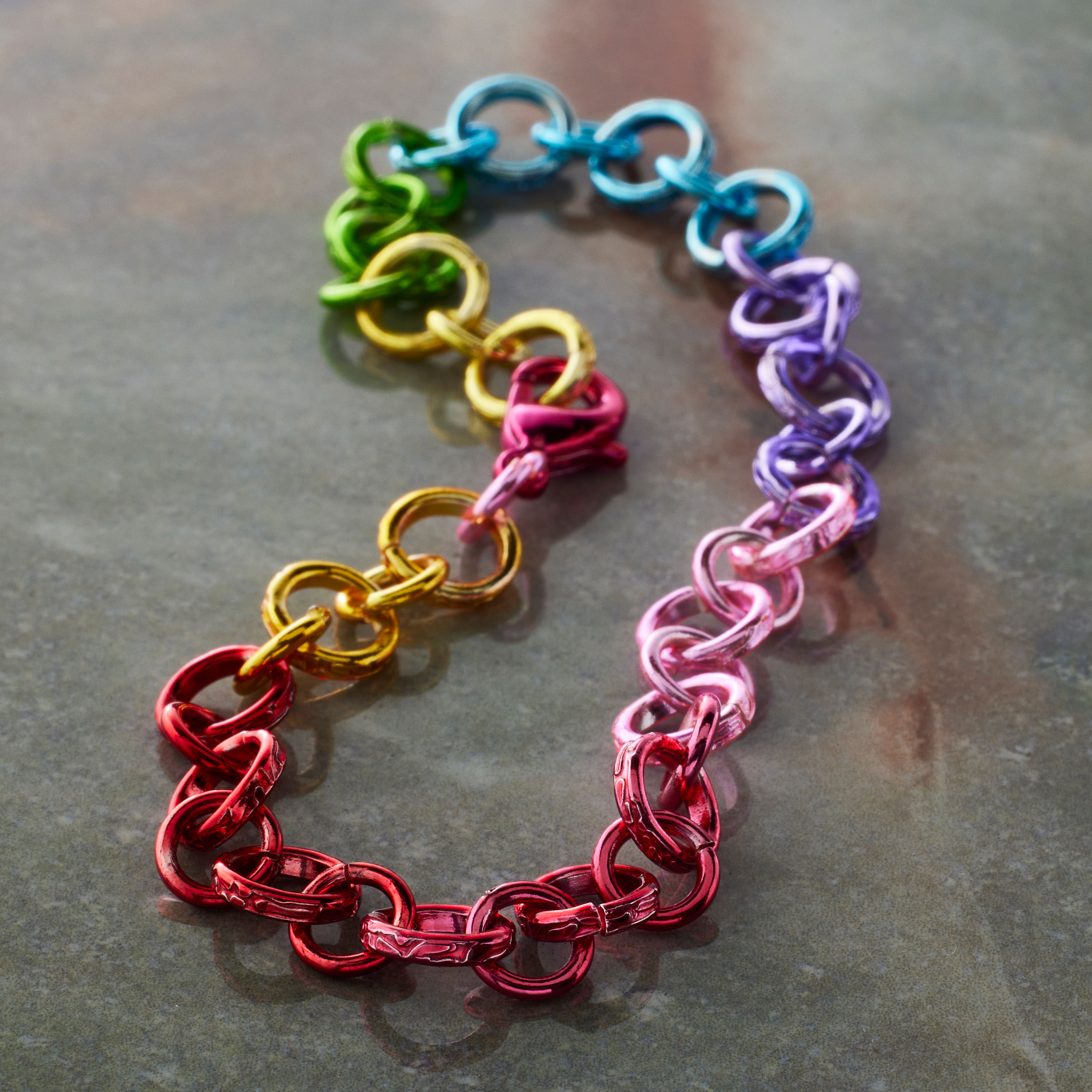 Rainbow Long &#x26; Short Charm Bracelet by Bead Landing&#x2122;