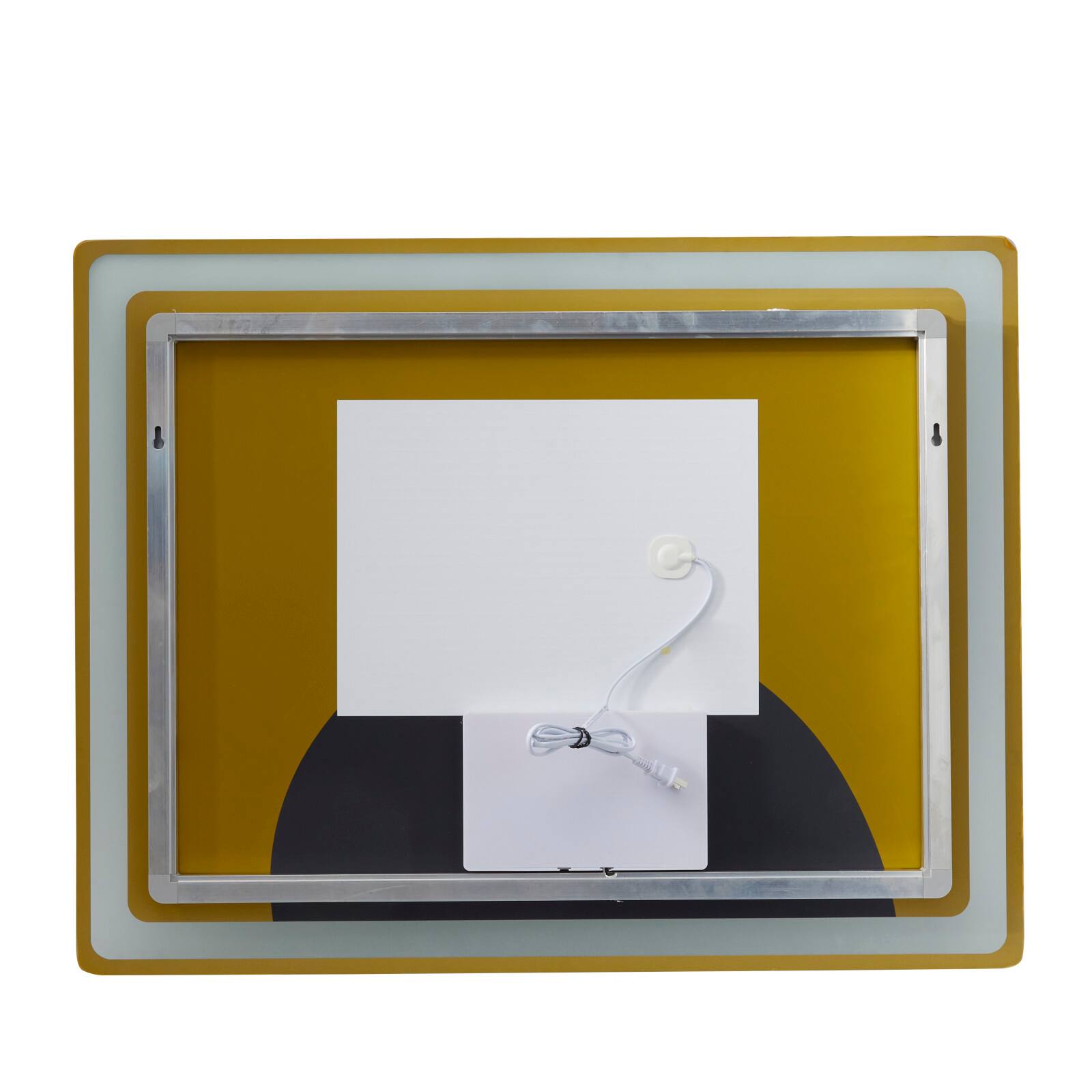Clear Glass Modern Anti Fog Mirror, 36&#x22; x 1&#x22; x 28&#x22;