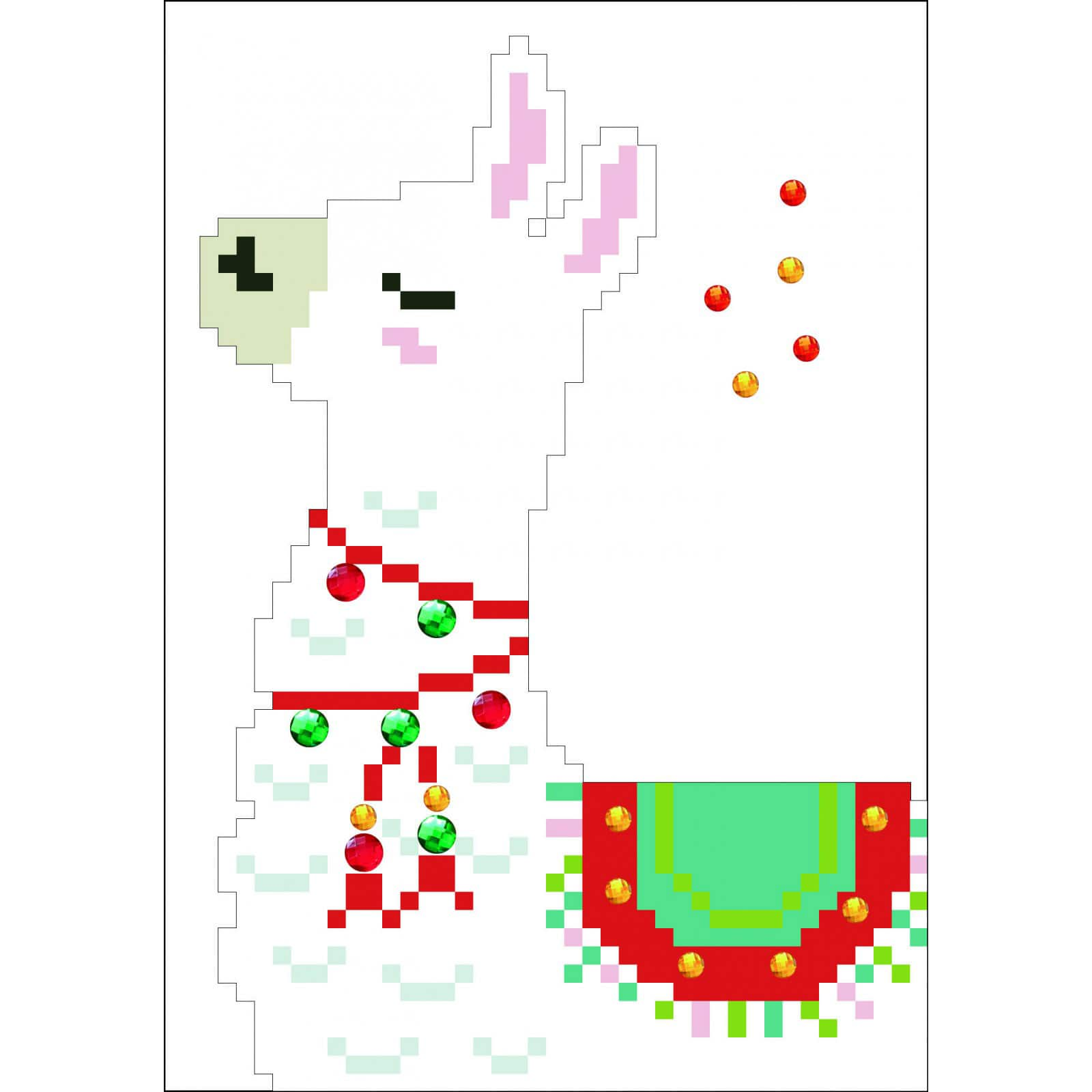 Diamond Dotz&#xAE; Merry Christmas Llama Diamond Painting Kit