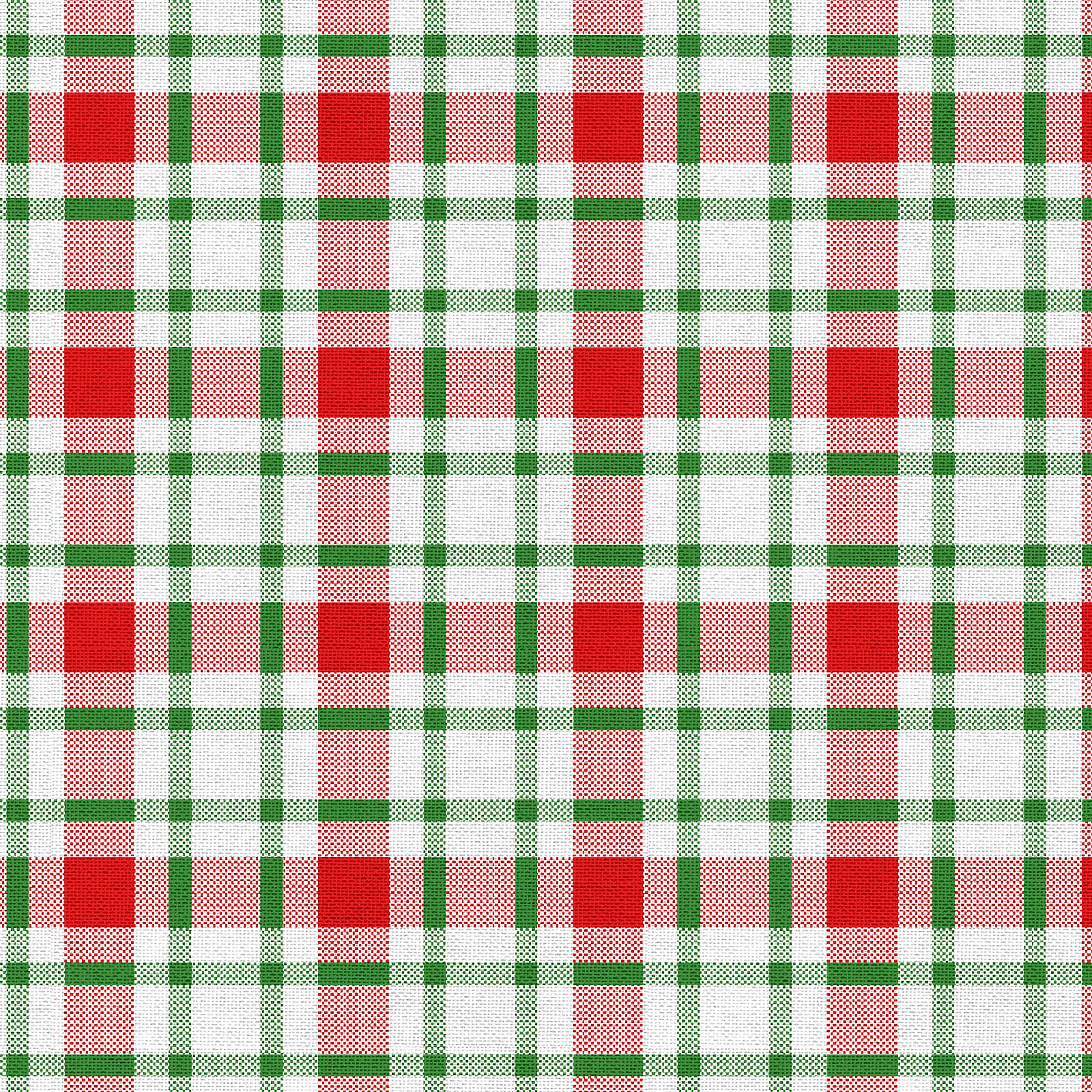 Fabric Editions White Winter Plaid Cotton Fabric