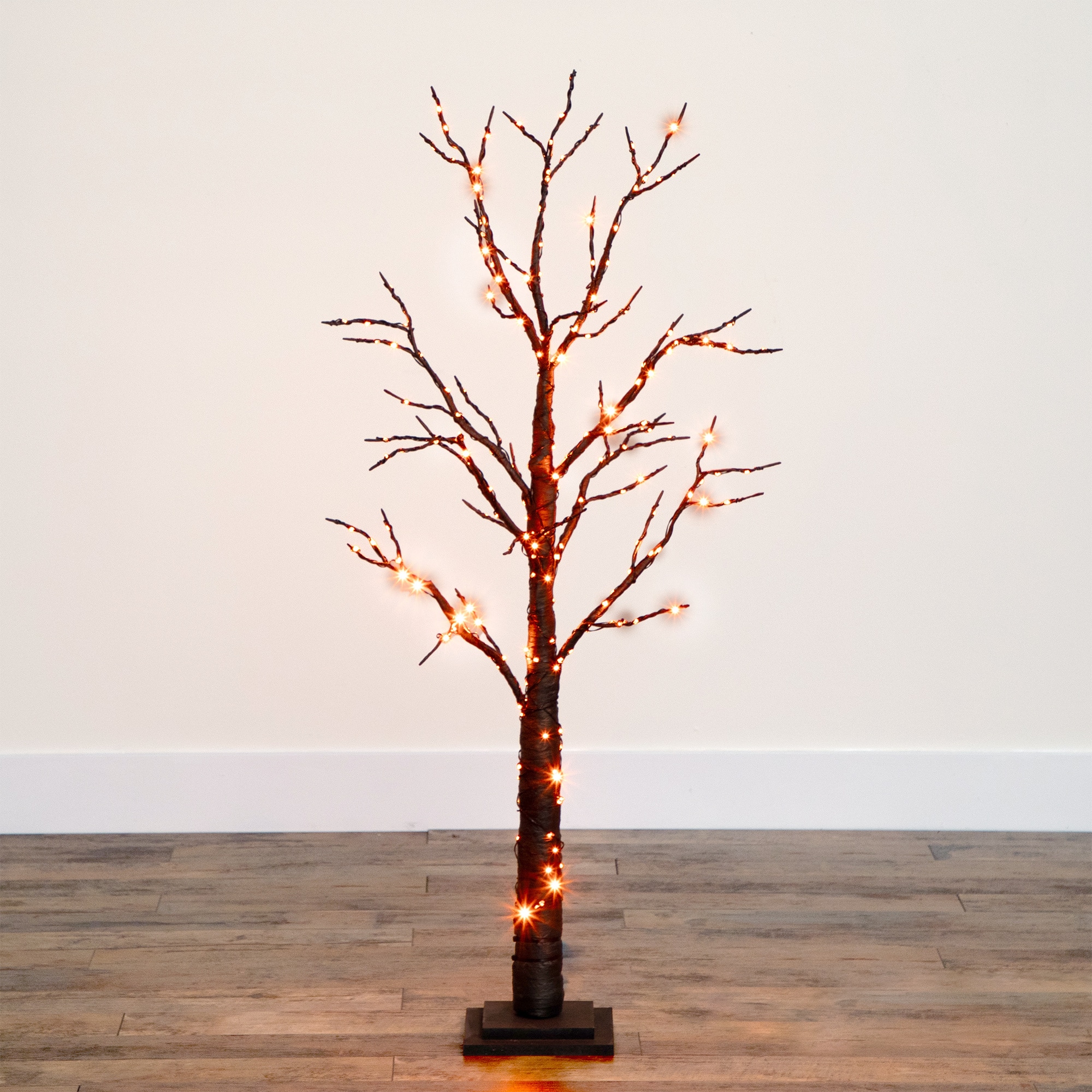 4ft. Pre-Lit LED Black Twig Artificial Halloween Tree