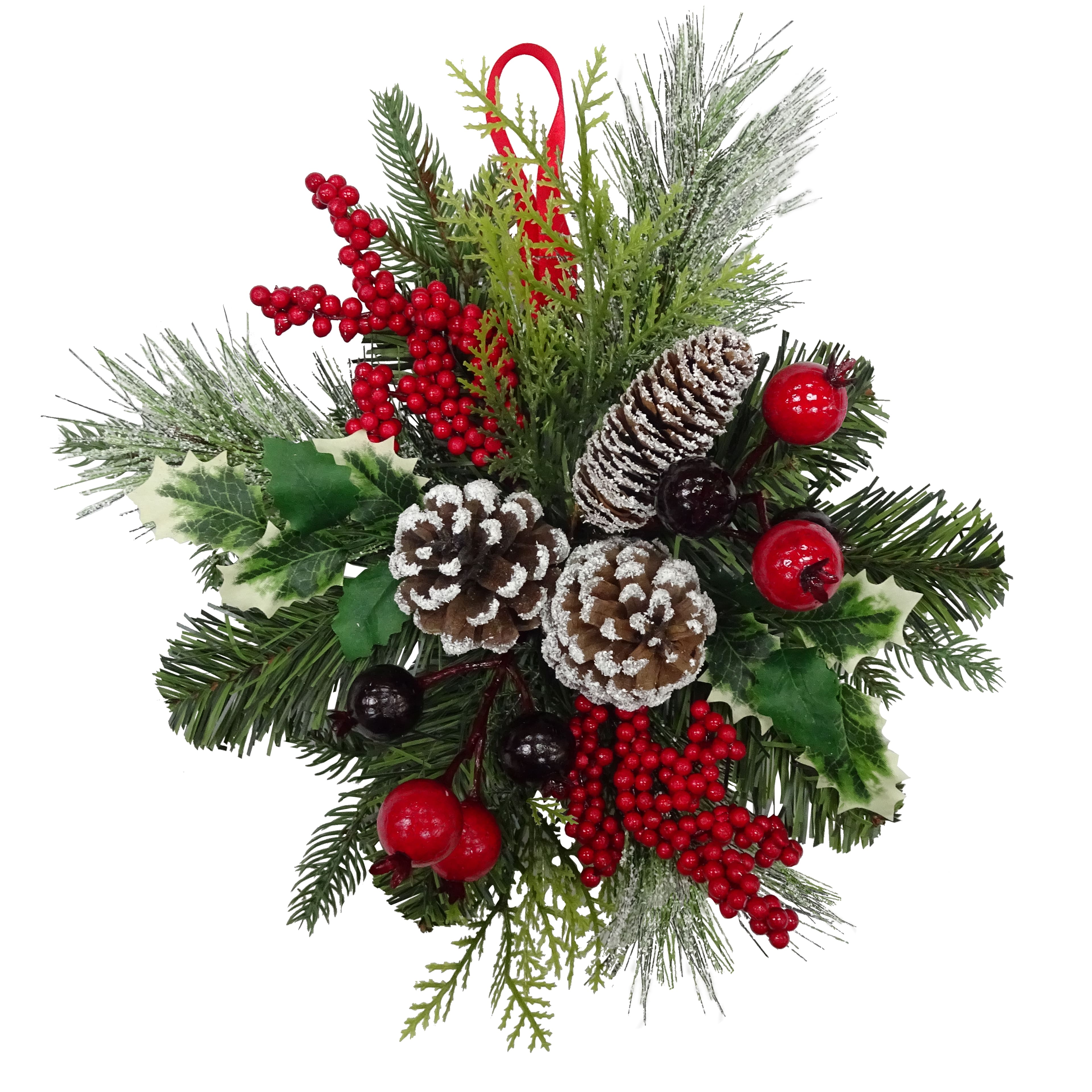 12&#x22; Pine, Holly &#x26; Berry Accent by Ashland&#xAE;