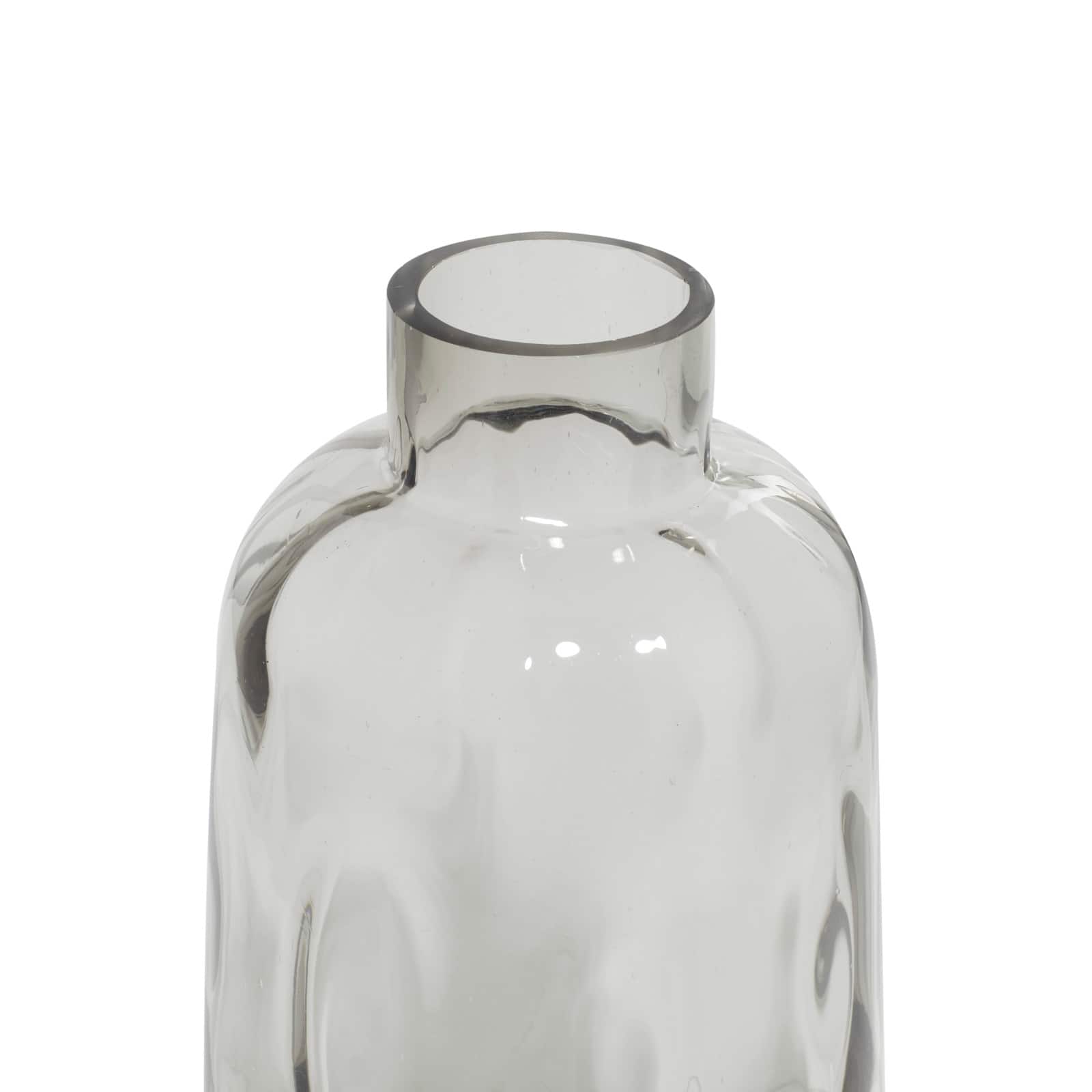 15&#x22; Gray Coastal Glass Vase