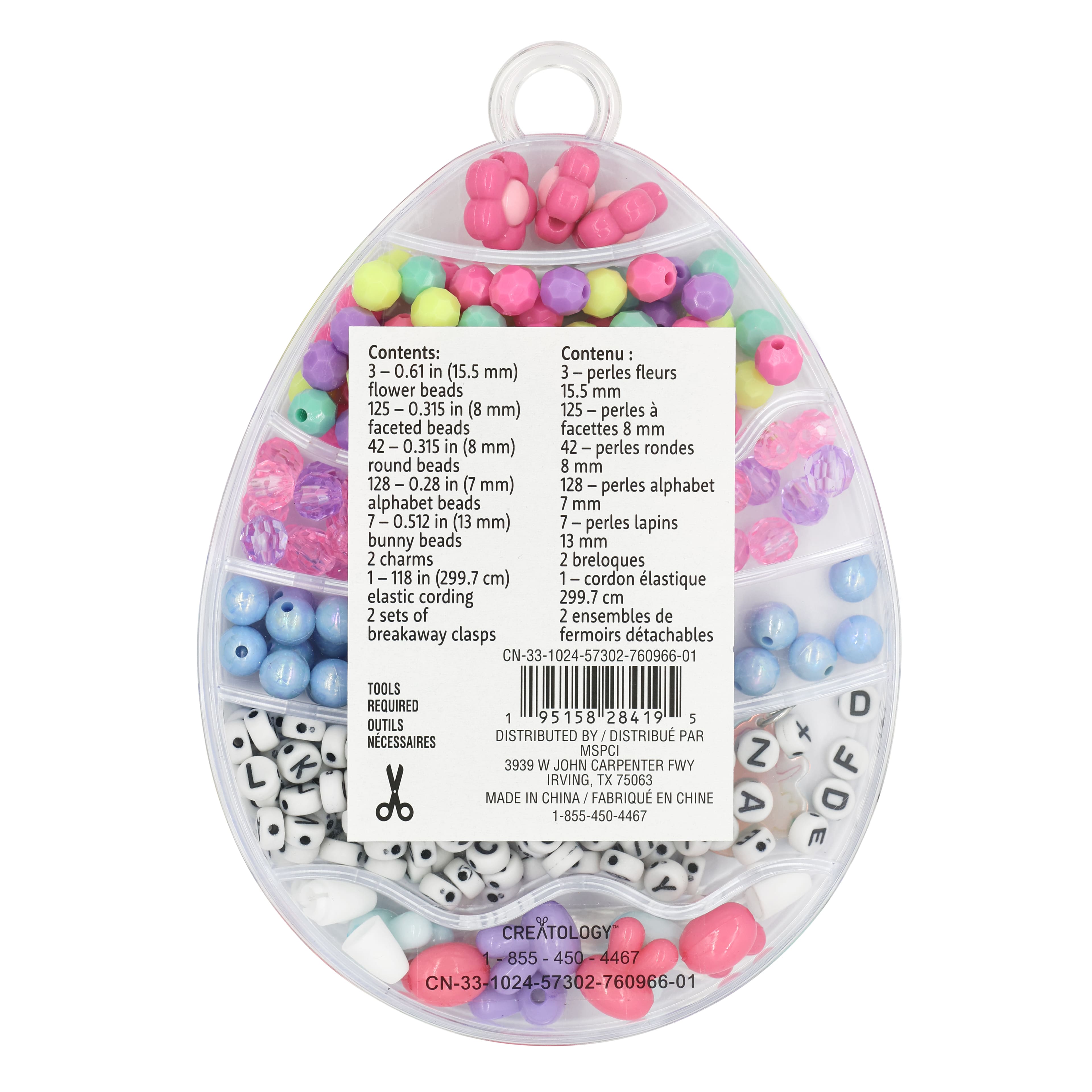 Bright Easter Egg Bead Kit by Creatology&#x2122;