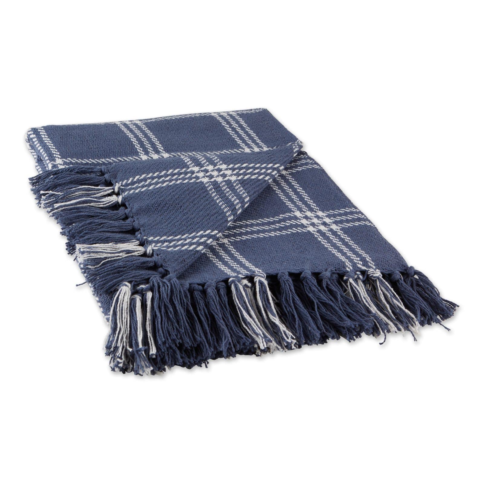 DII® French Blue Modern Farmhouse Plaid Throw