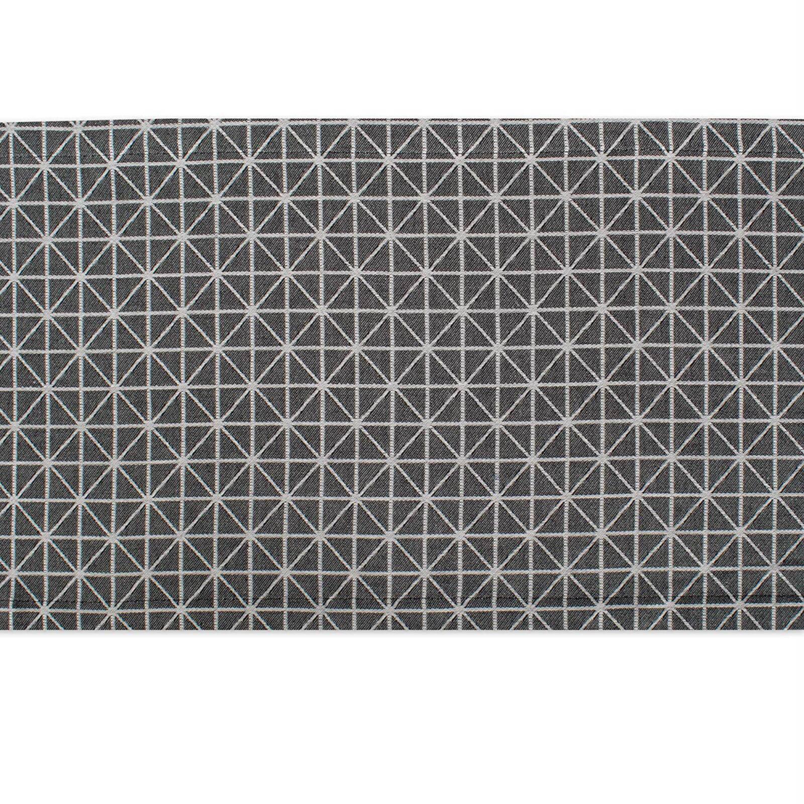Black and White Triangle Table Runner 14" x 72"