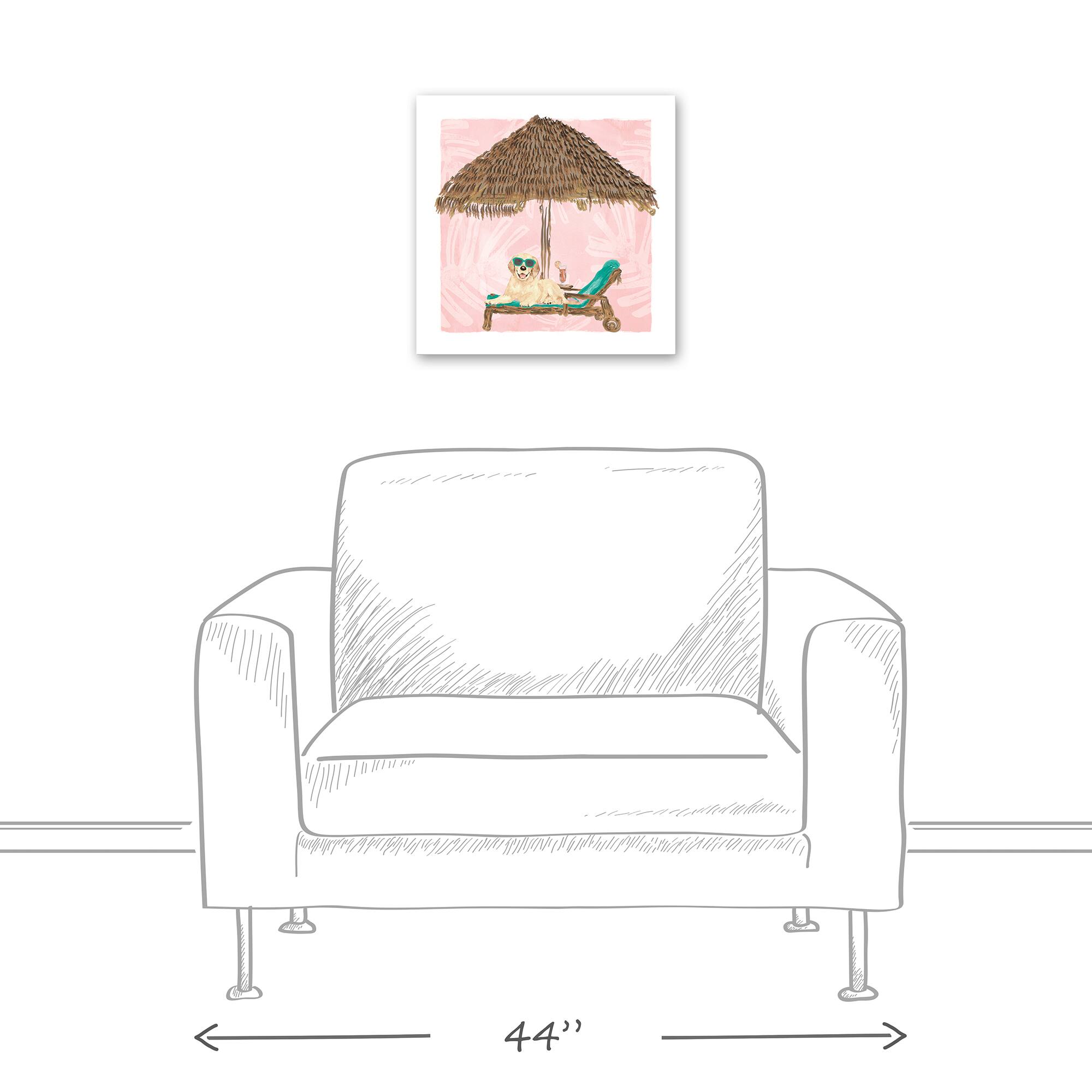 Lounging Golden Retriever 4 Canvas Wall Art