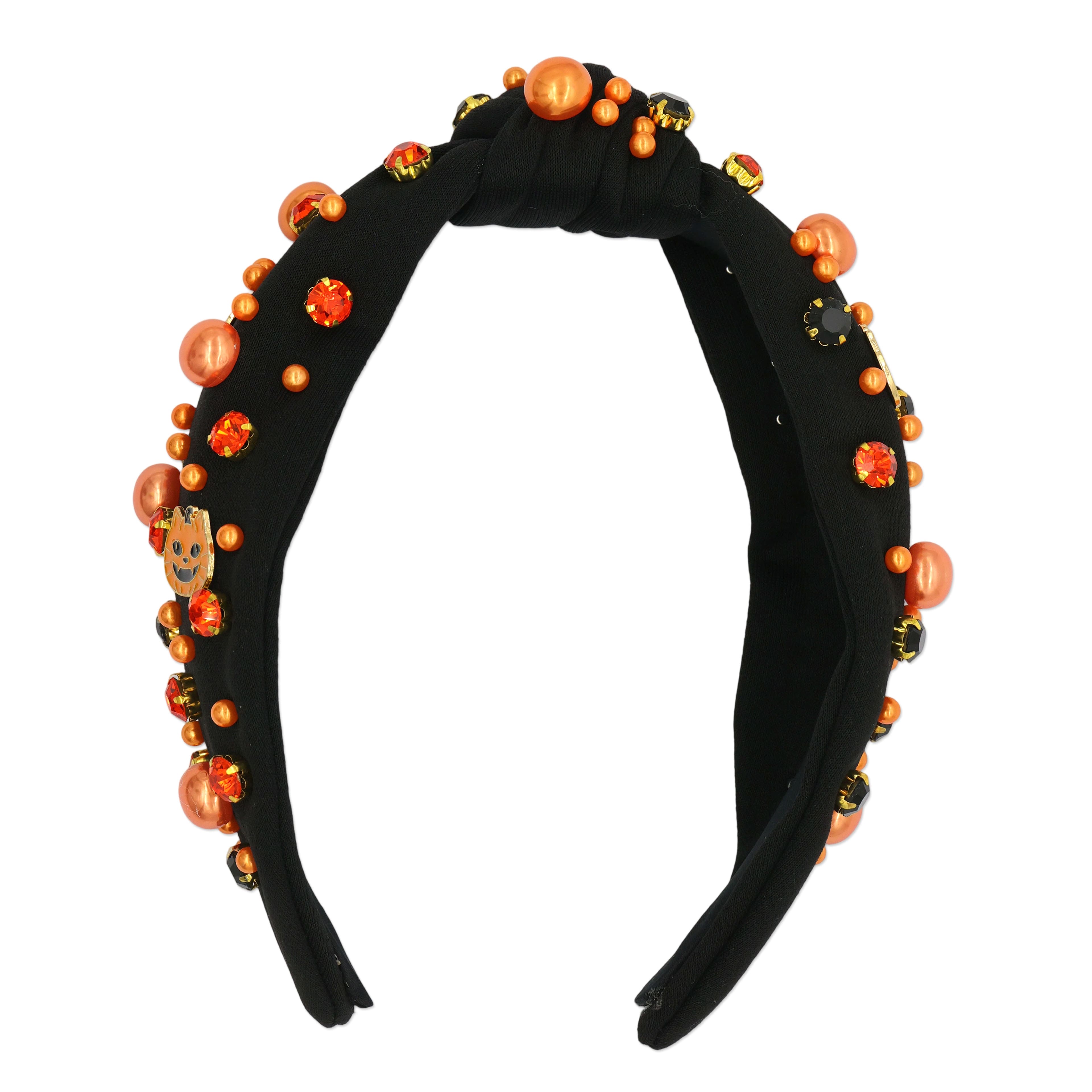 Orange &#x26; Black Jack-o&#x27;-Lantern Headband by Celebrate It&#x2122;