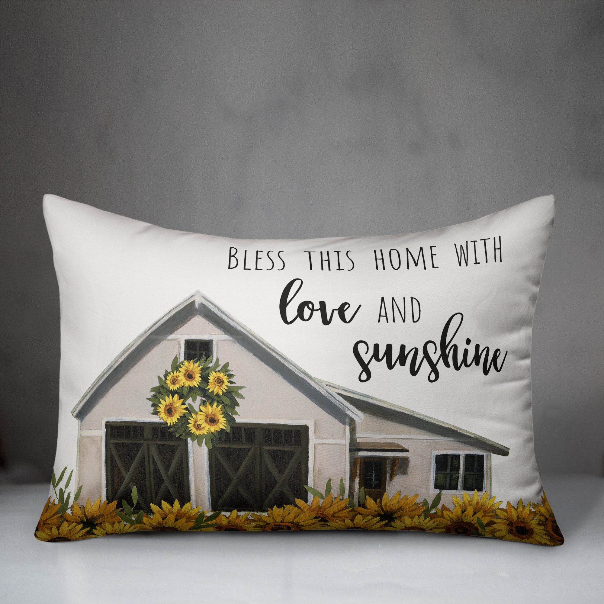 Sunflower House 20" x 14" Indoor/Outdoor Pillow