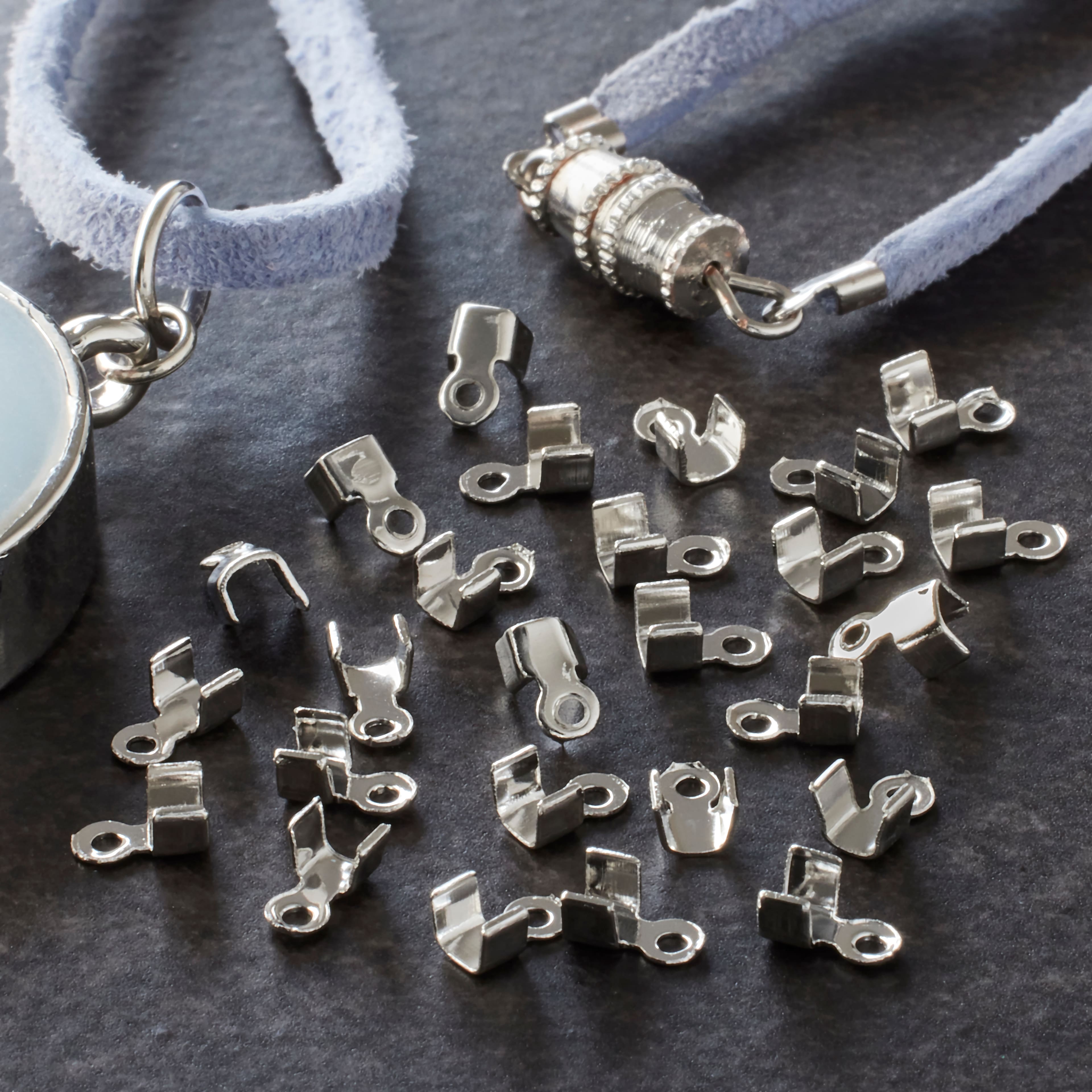 5mm Folding End Crimps with Loops, 62ct. by Bead Landing™