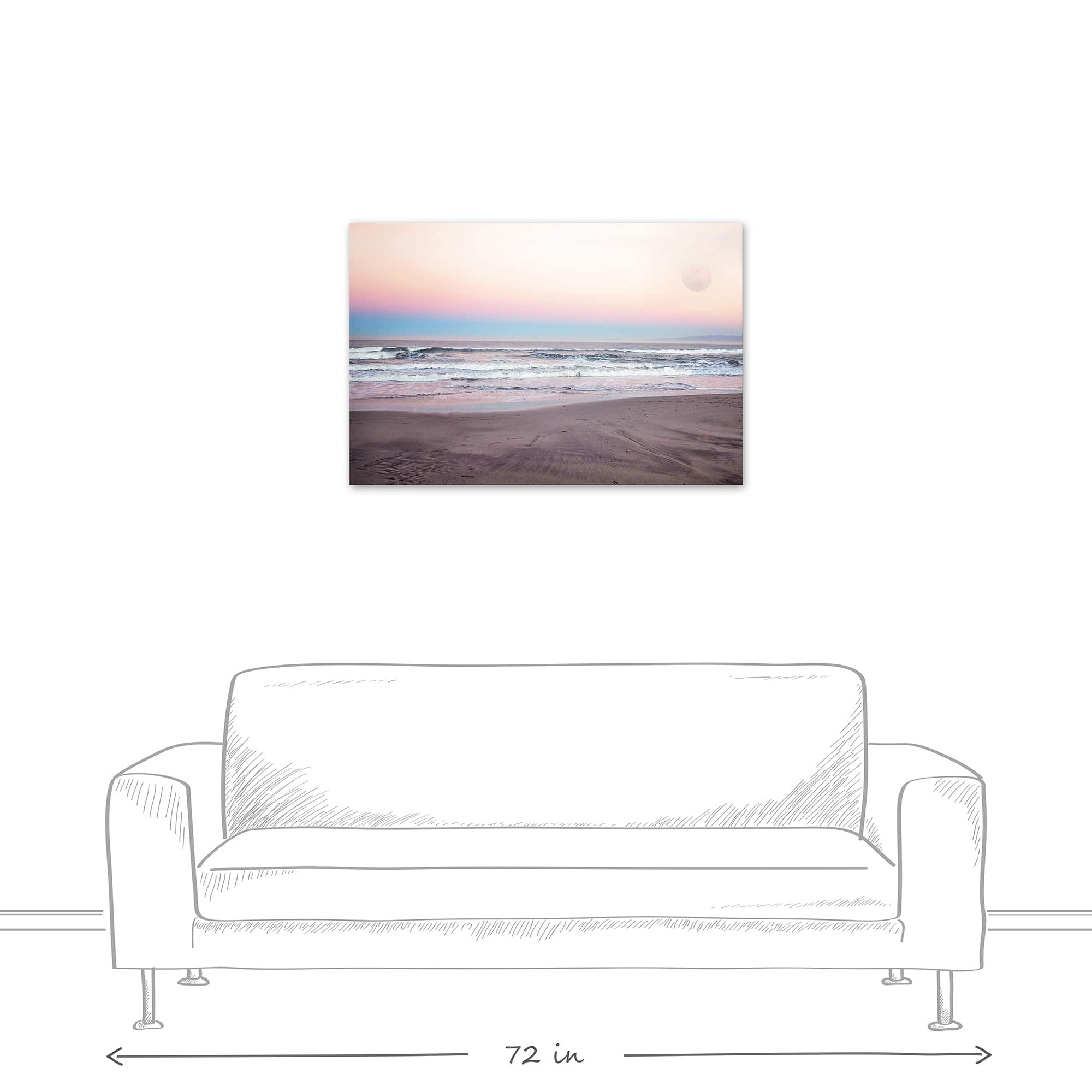 Evening Beach Canvas Wall Art