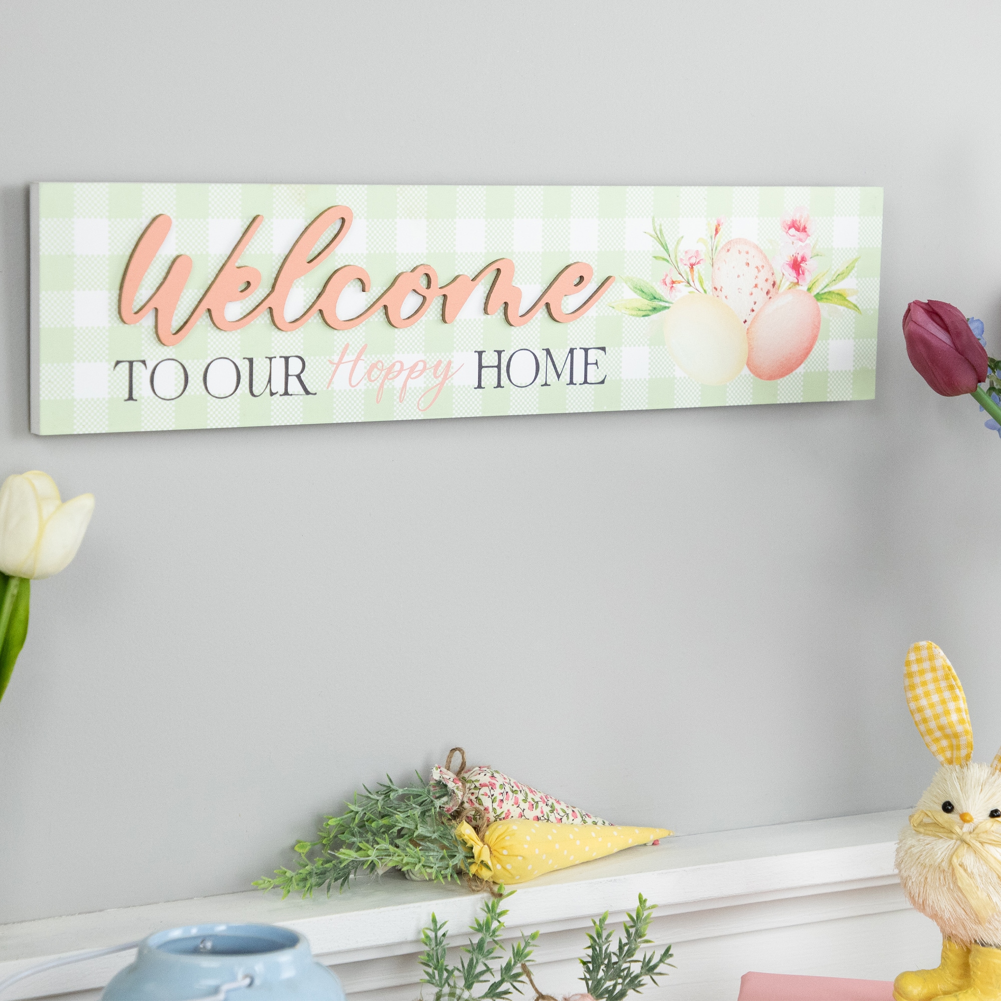 Welcome to Our Hoppy Home Easter Wall Sign