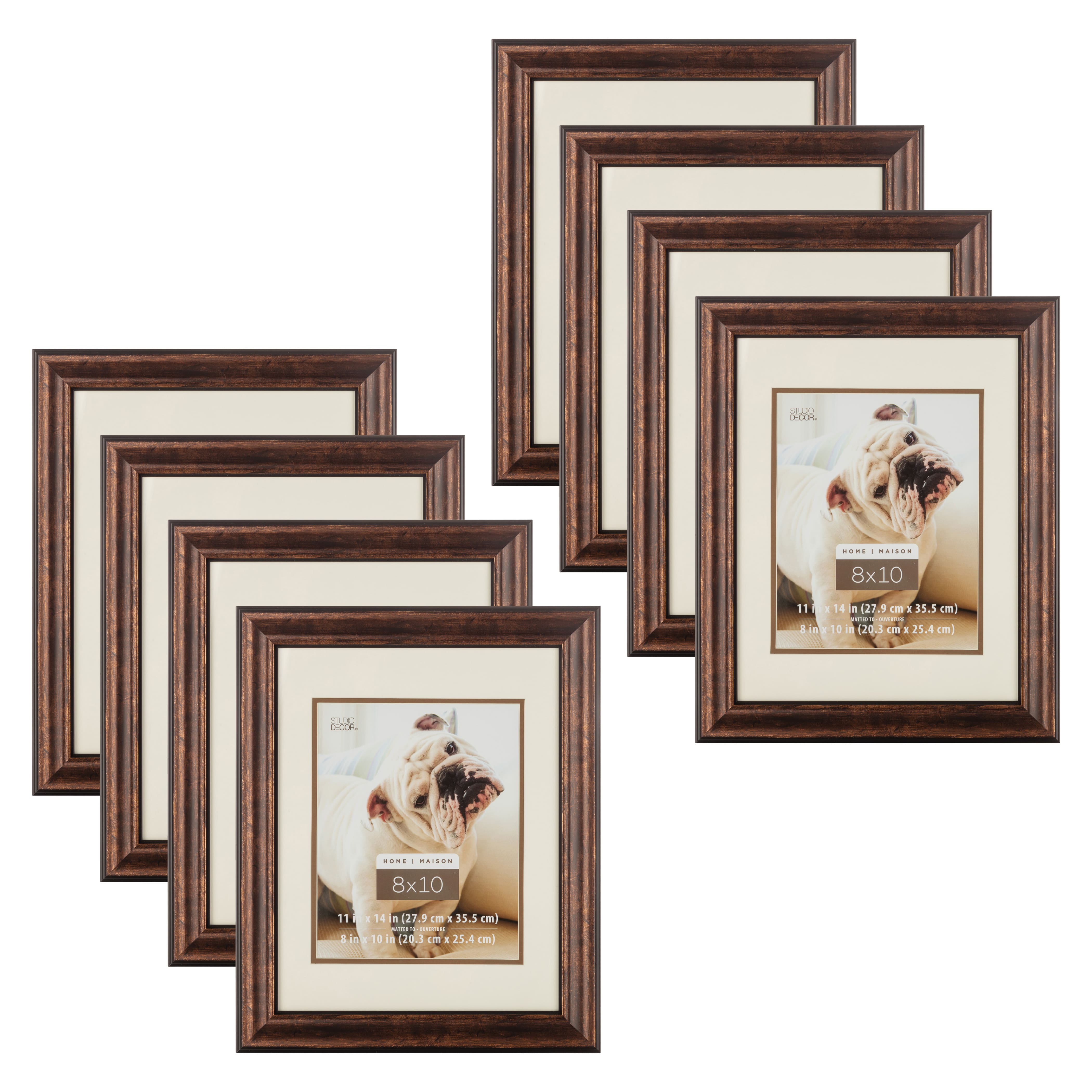 8 Pack: Bronze 8" x 10" Frame with Mat, Home by Studio Décor®