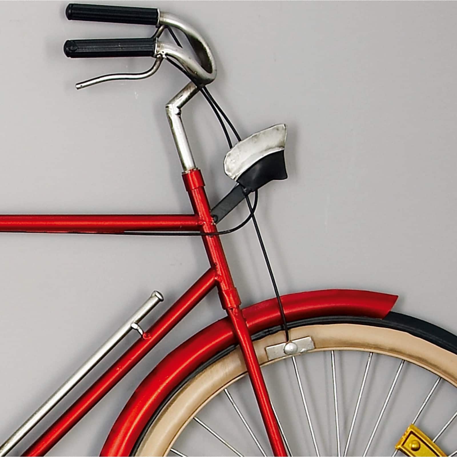 Red Vintage Metal Bicycle Wall Accent