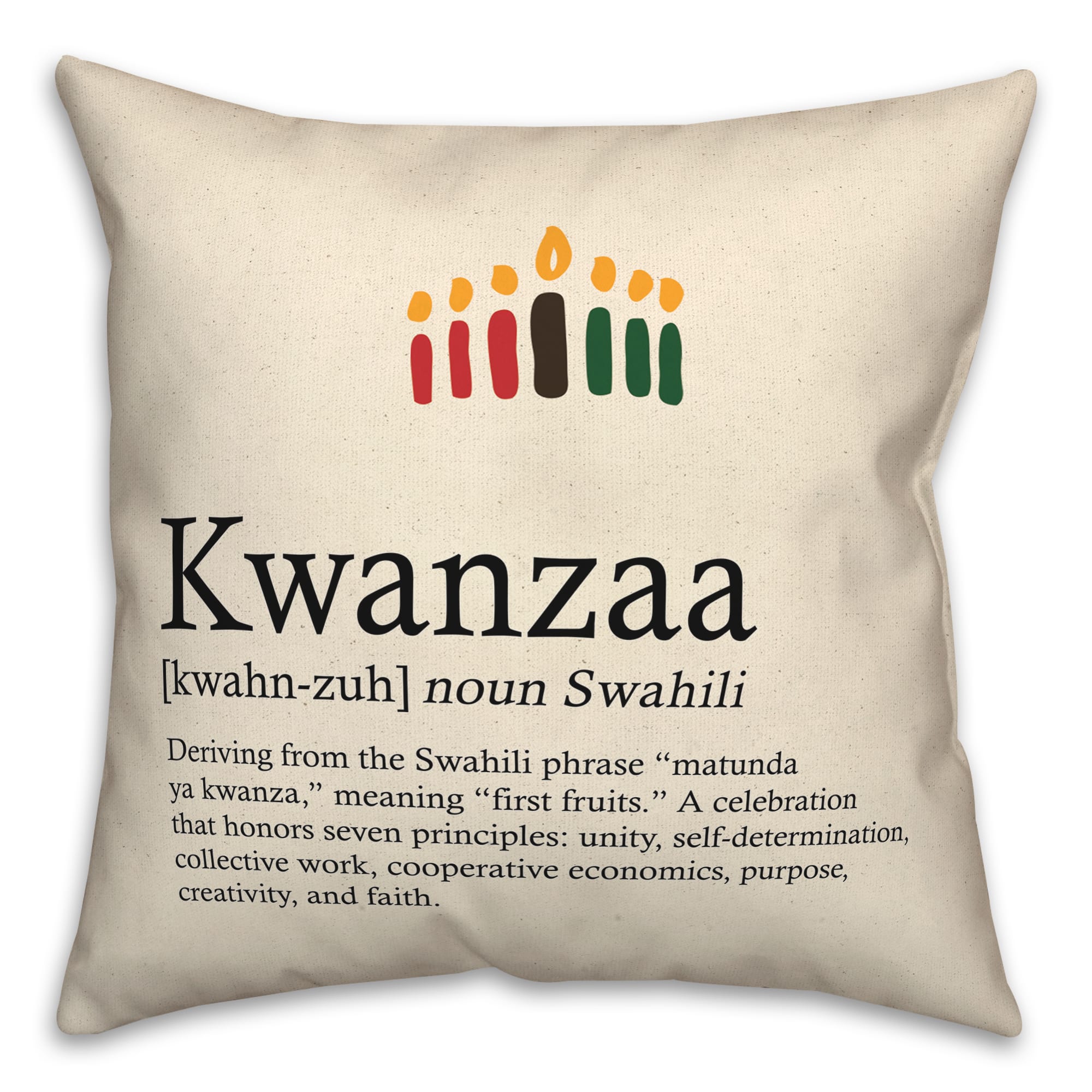 Kwanzaa Definition Throw Pillow