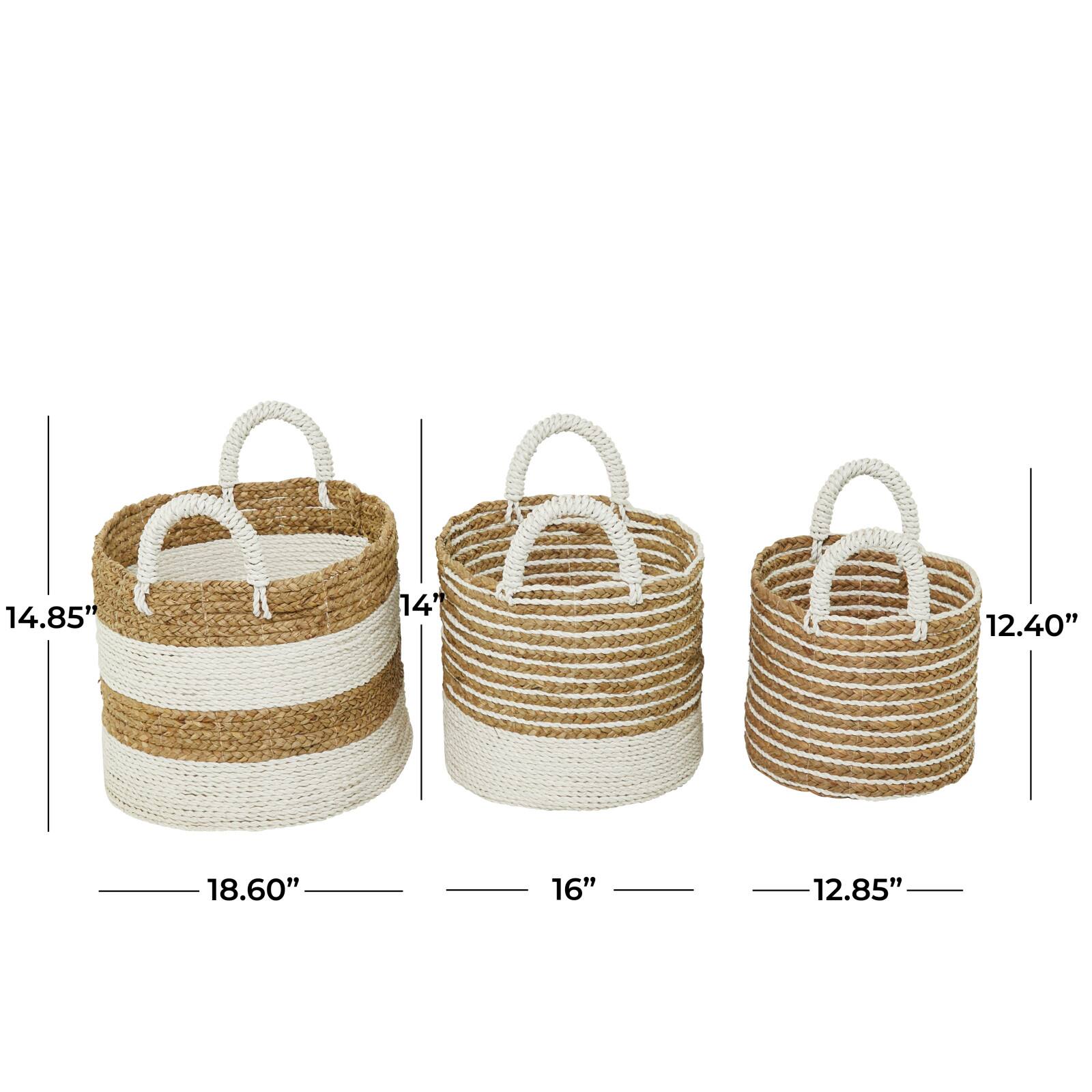 Brown Seagrass Bohemian Storage Baskets, 3ct.