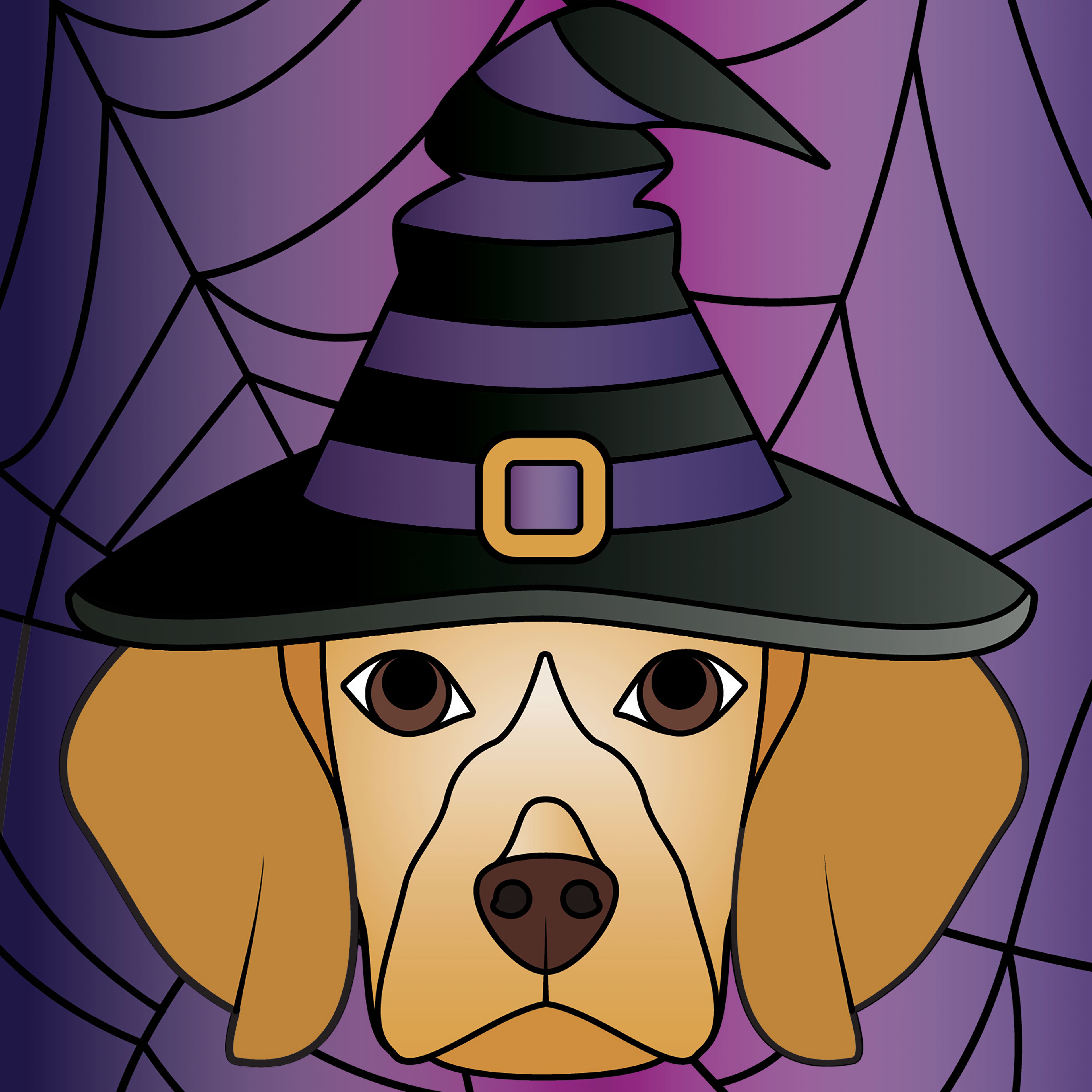 5" x 5" Witch Dog in Web Canvas Painting Kit by Craft Smart®