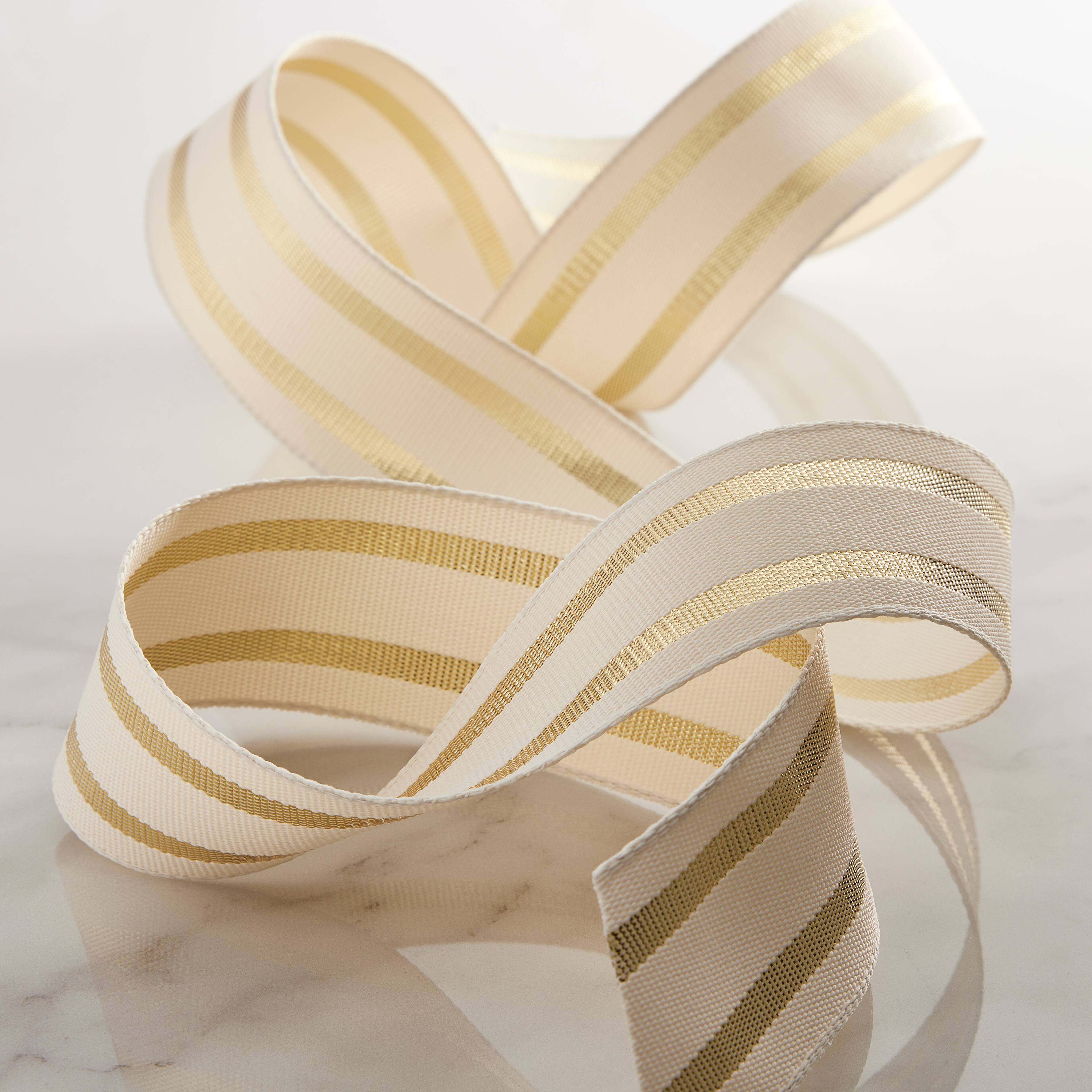 12 Pack: 1.5" x 3yd. Wired Ticking Stripe Ribbon by Celebrate It™