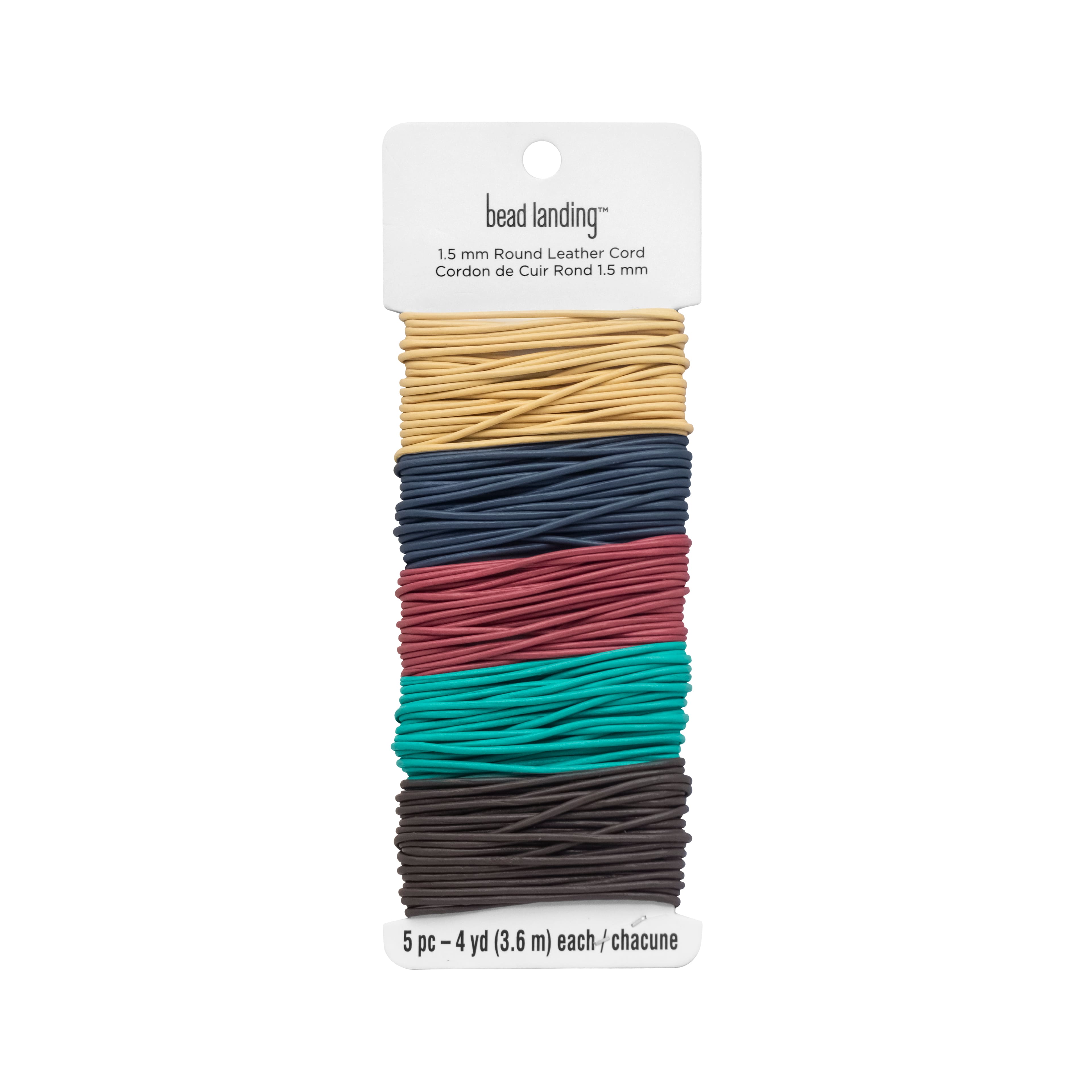 6 Pack: 1.5mm Light Round Leather Cord Assortment by Bead Landing&#x2122;