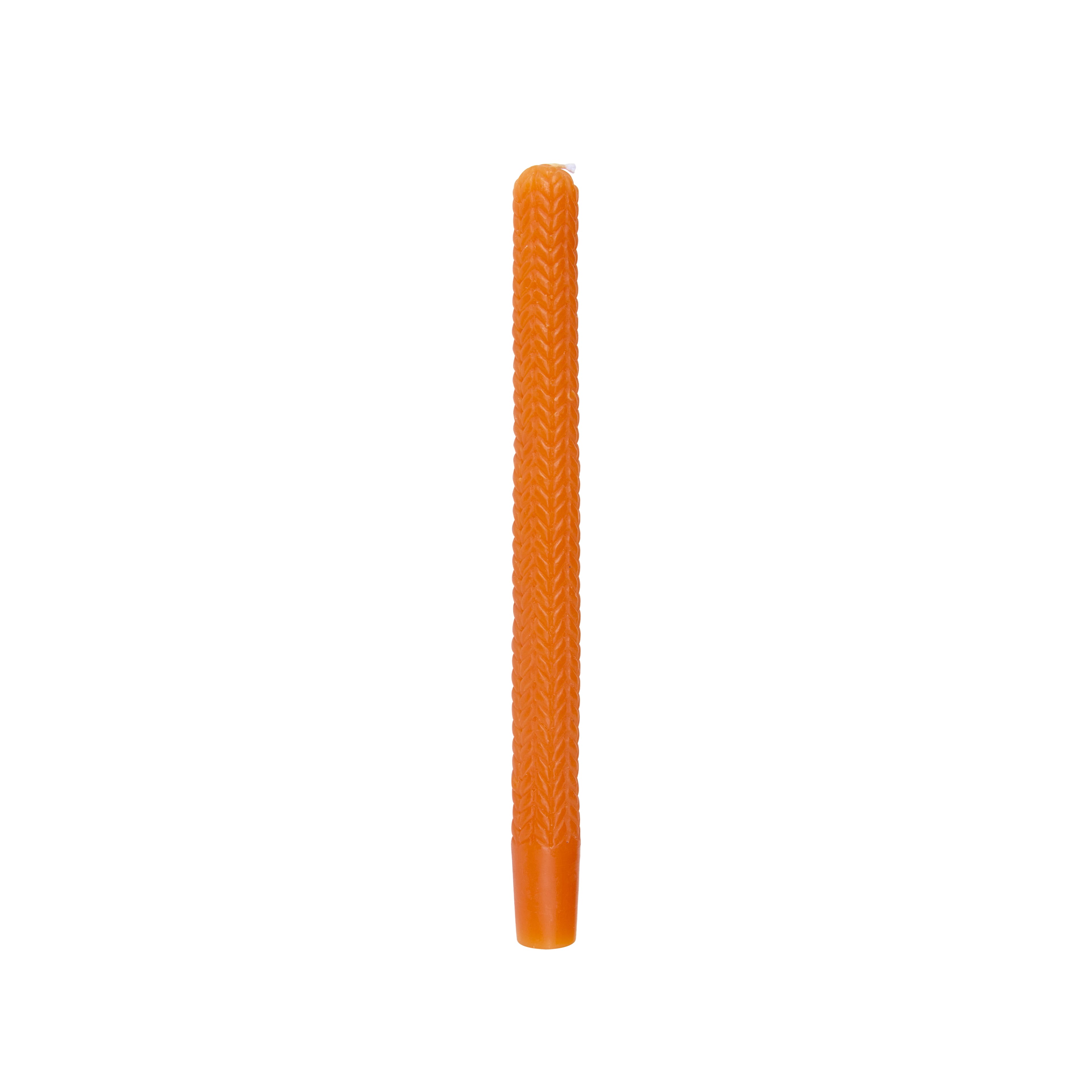 10&#x22; Orange Unscented Knit Taper Candles by Ashland&#xAE;, 2ct.