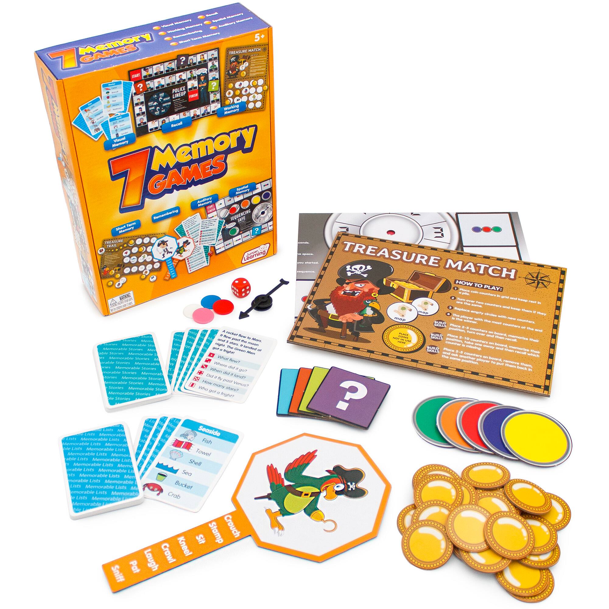 Junior Learning 7 Memory Games Set