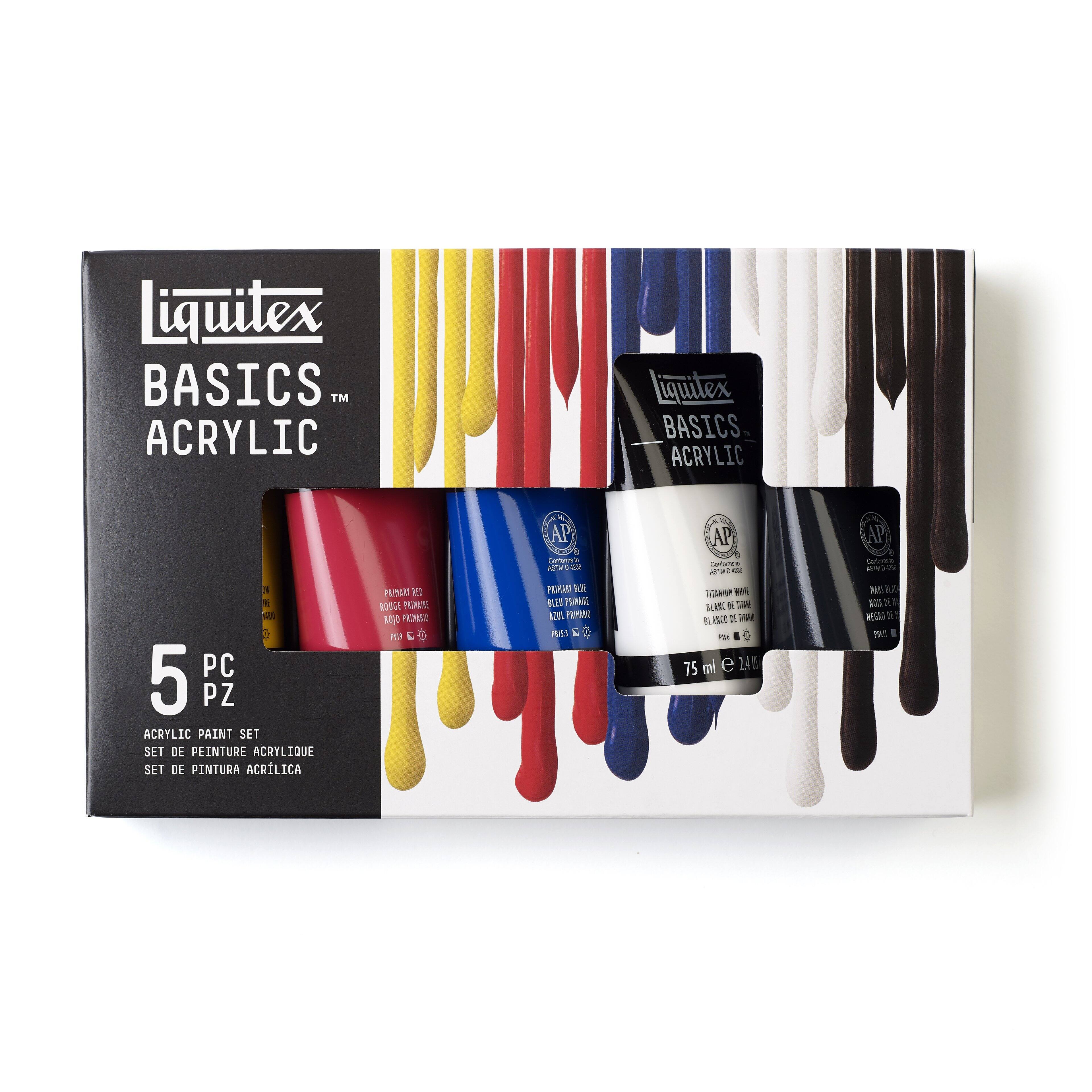 Liquitex&#xAE; Basics&#x2122; 5 Color Acrylic Paint Set