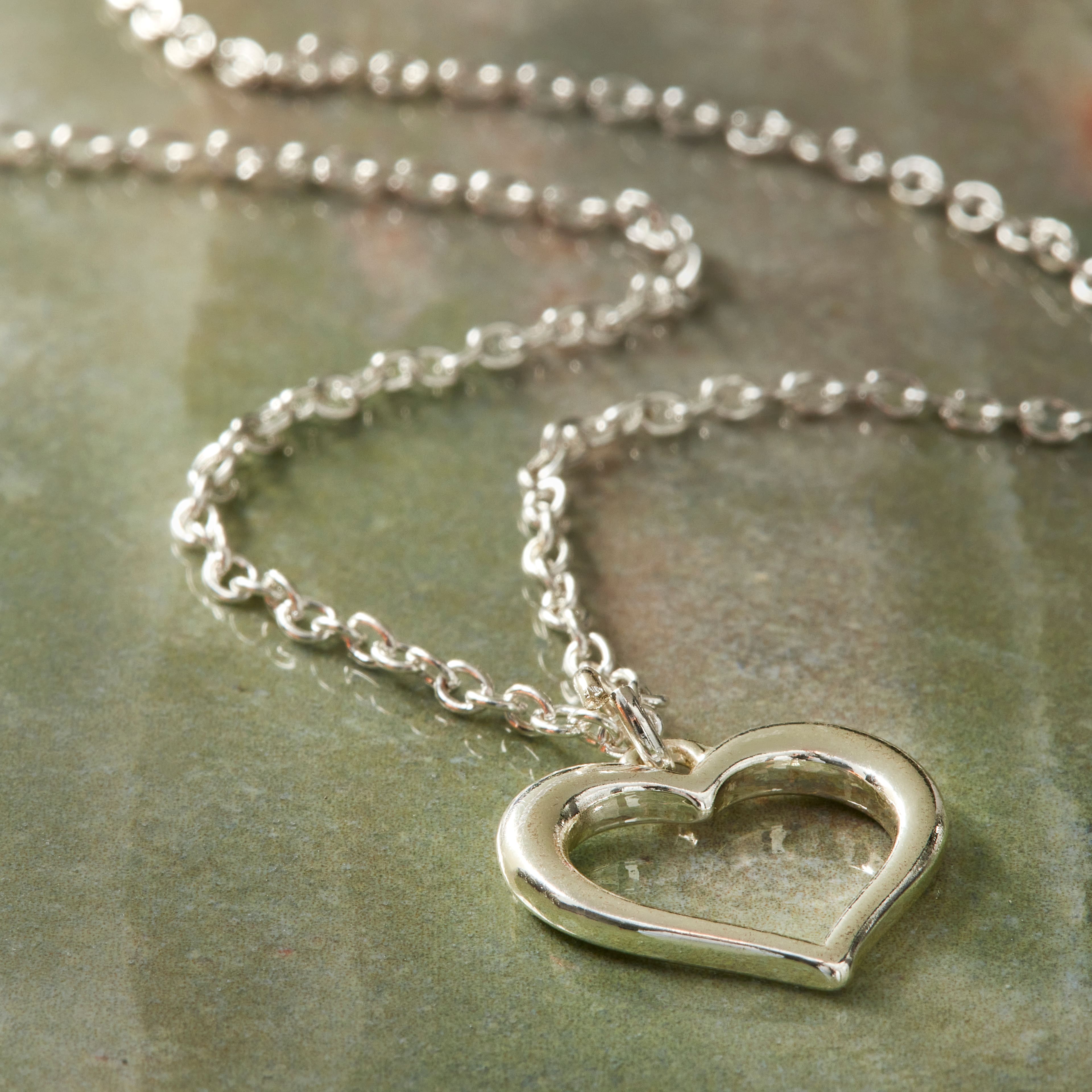 Charmalong&#x2122; Silver Plated Open Heart Charm by Bead Landing&#x2122;