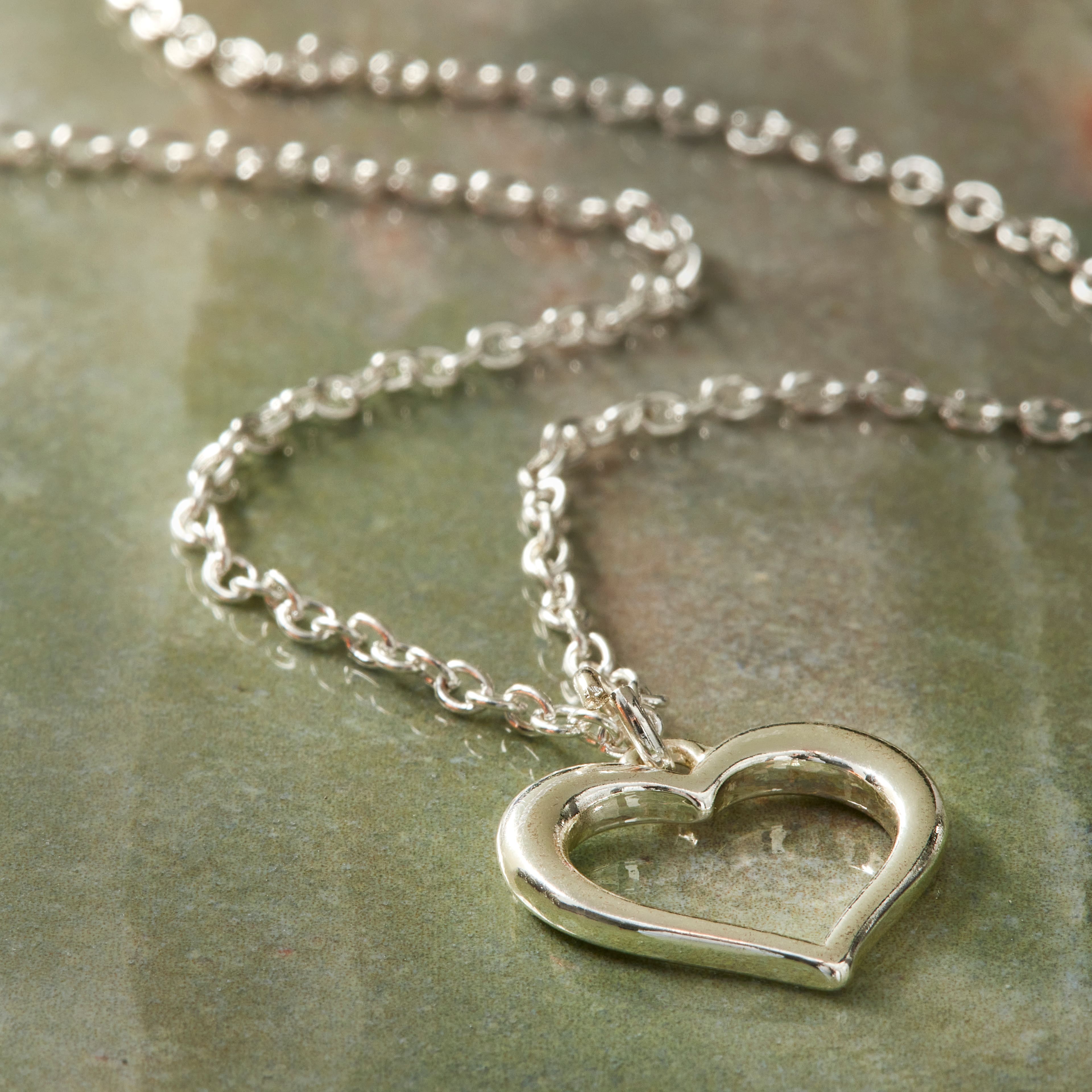Charmalong™ Silver Plated Open Heart Charm by Bead Landing™