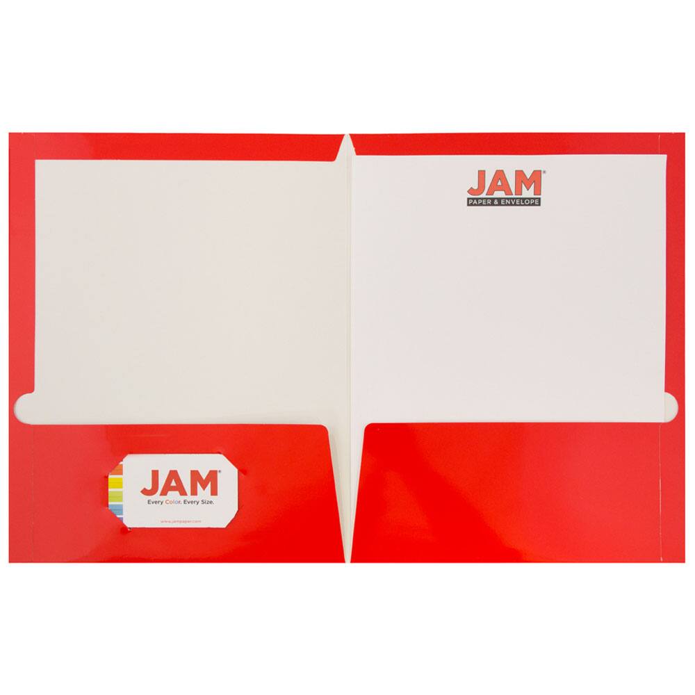 JAM Paper Glossy Laminated Two Pocket Folders, 25ct.