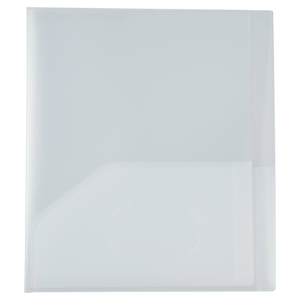 JAM Paper Heavy Duty Plastic 10-Pocket Folder, 2ct.
