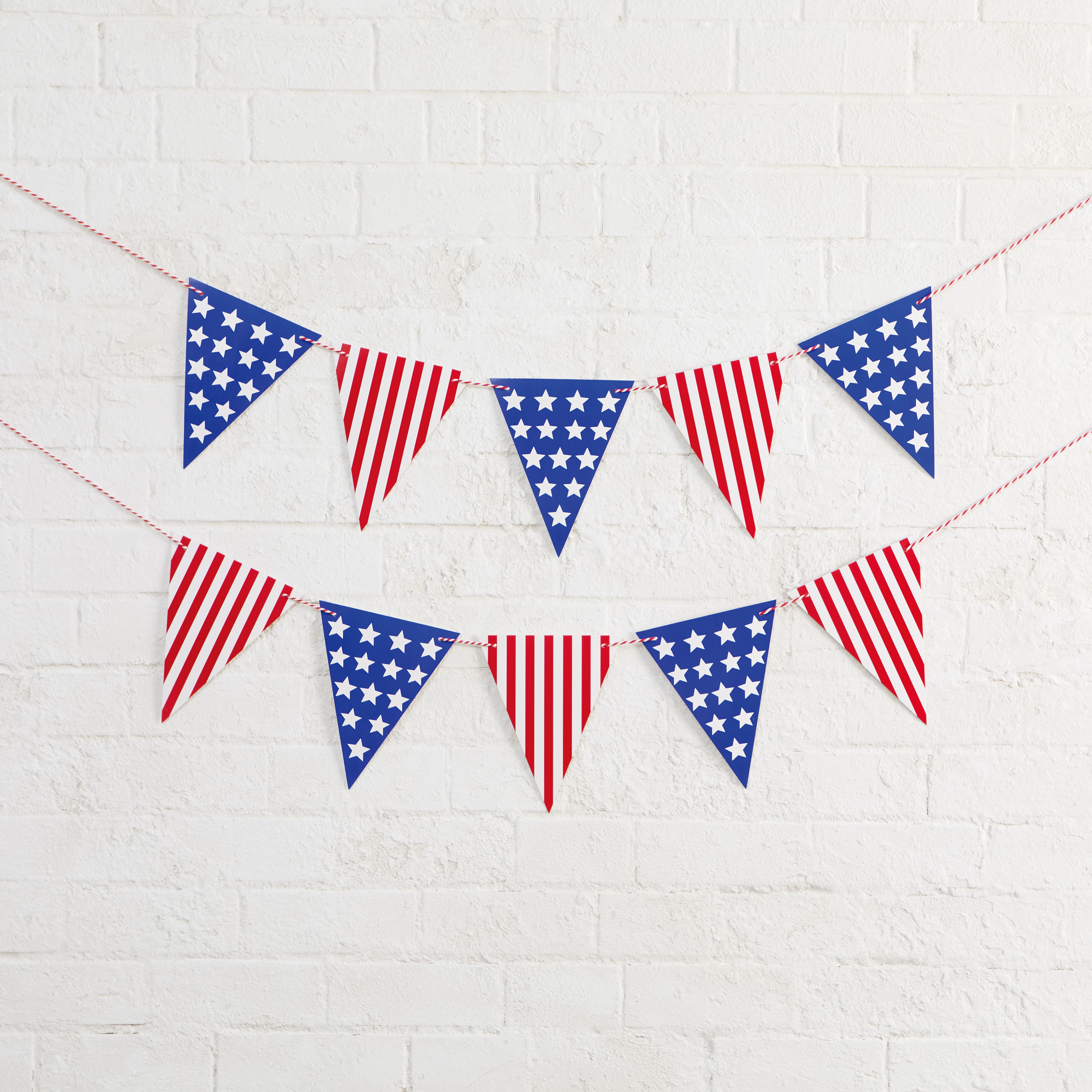 8ft. Stars &#x26; Stripes Paper Garland by Celebrate It&#x2122;