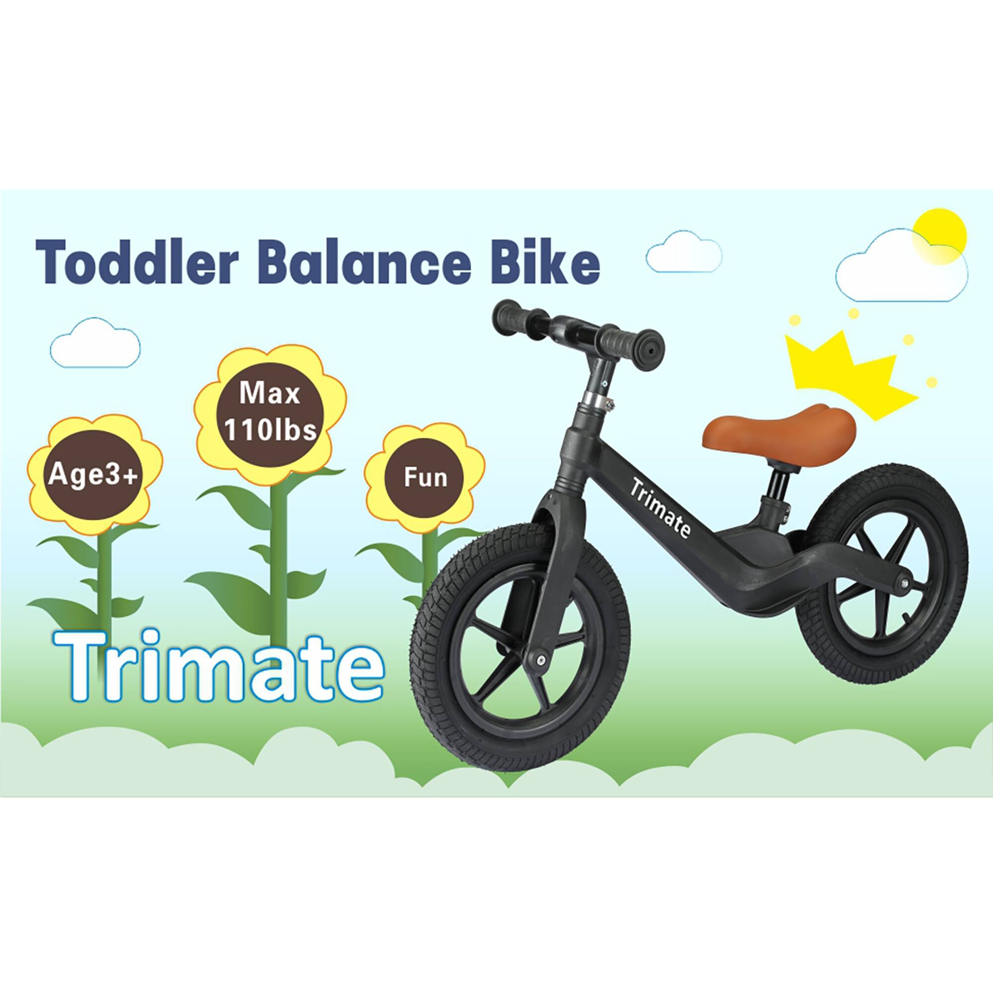 Trimate Black 2 Wheel Balance Bike