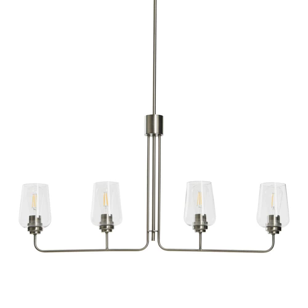 Hello Honey® Robert Stevenson Lighting Holden Metal & Glass 4-Light Linear Chandelier
