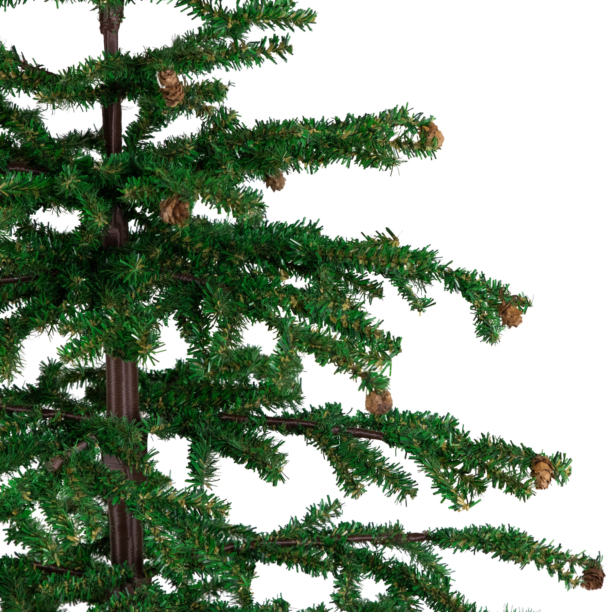 4ft. Unlit Medium Pine Artificial Christmas Tree with Pinecones in Burlap Base
