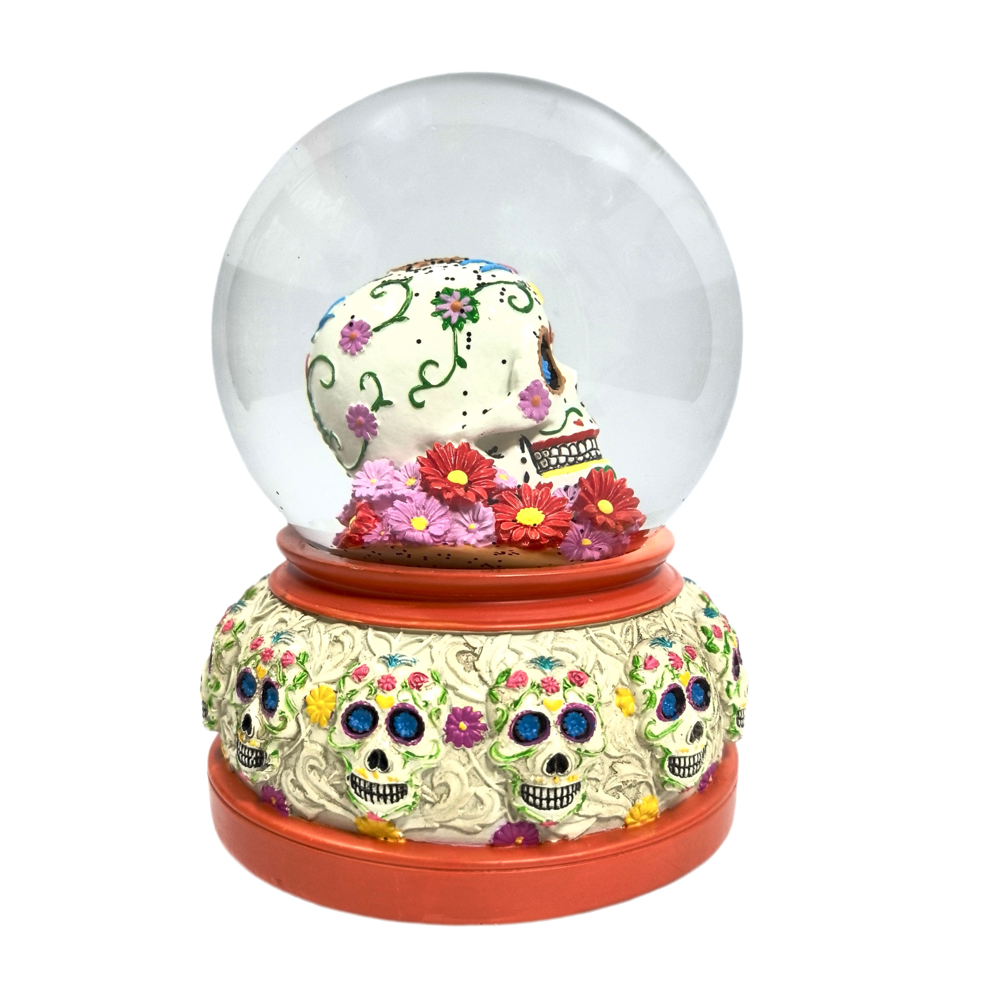 6.75&#x22; Sugar Skull Musical Water Globe by Ashland&#xAE;