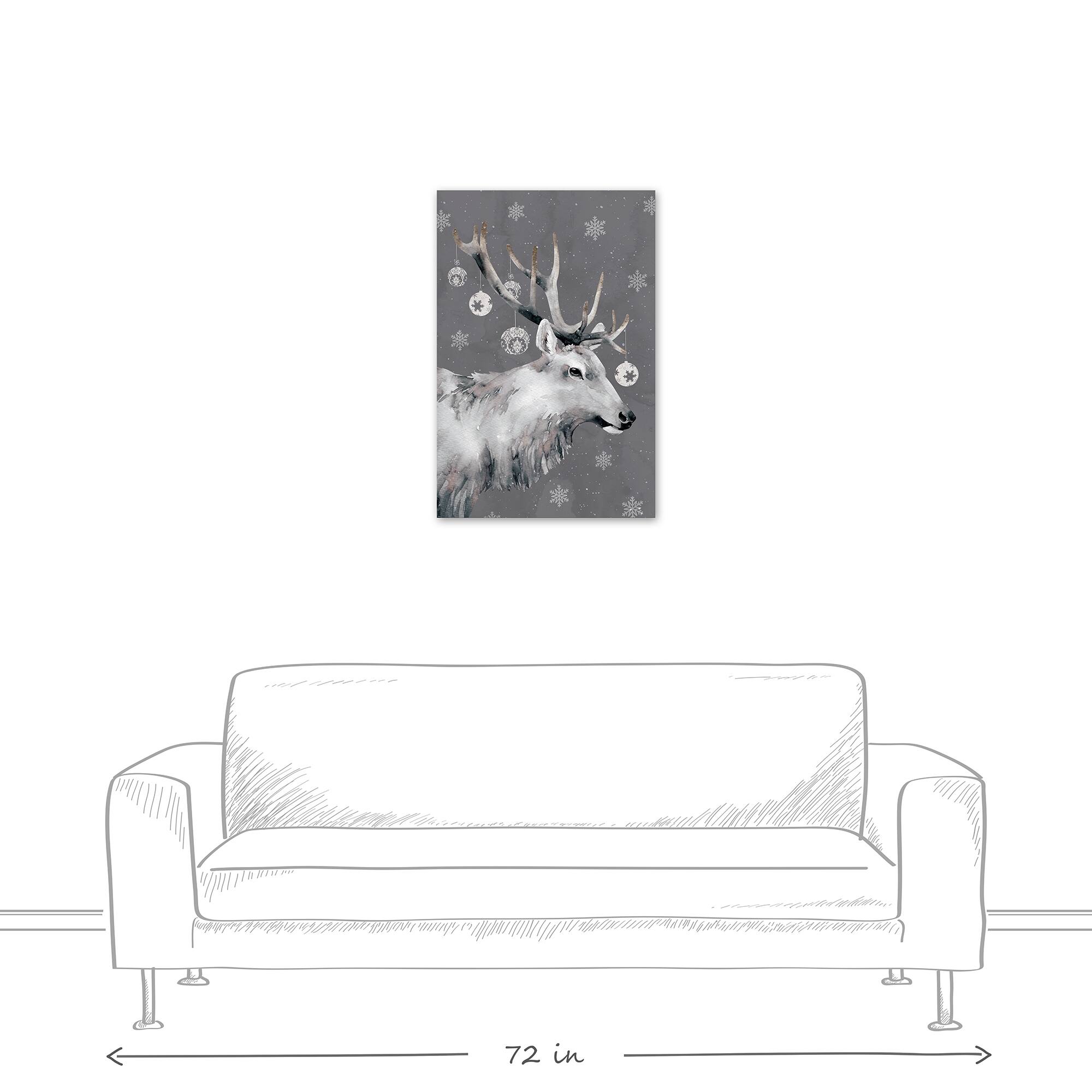 Christmas Reindeer Canvas Wall Art
