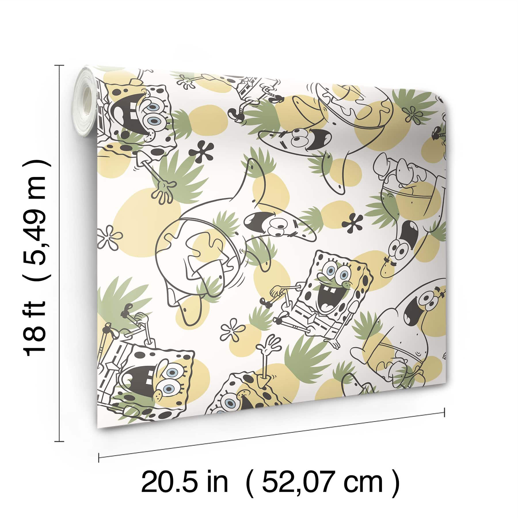 RoomMates SpongeBob&#xA0;SquarePants Pineapple Peel &#x26; Stick Wallpaper