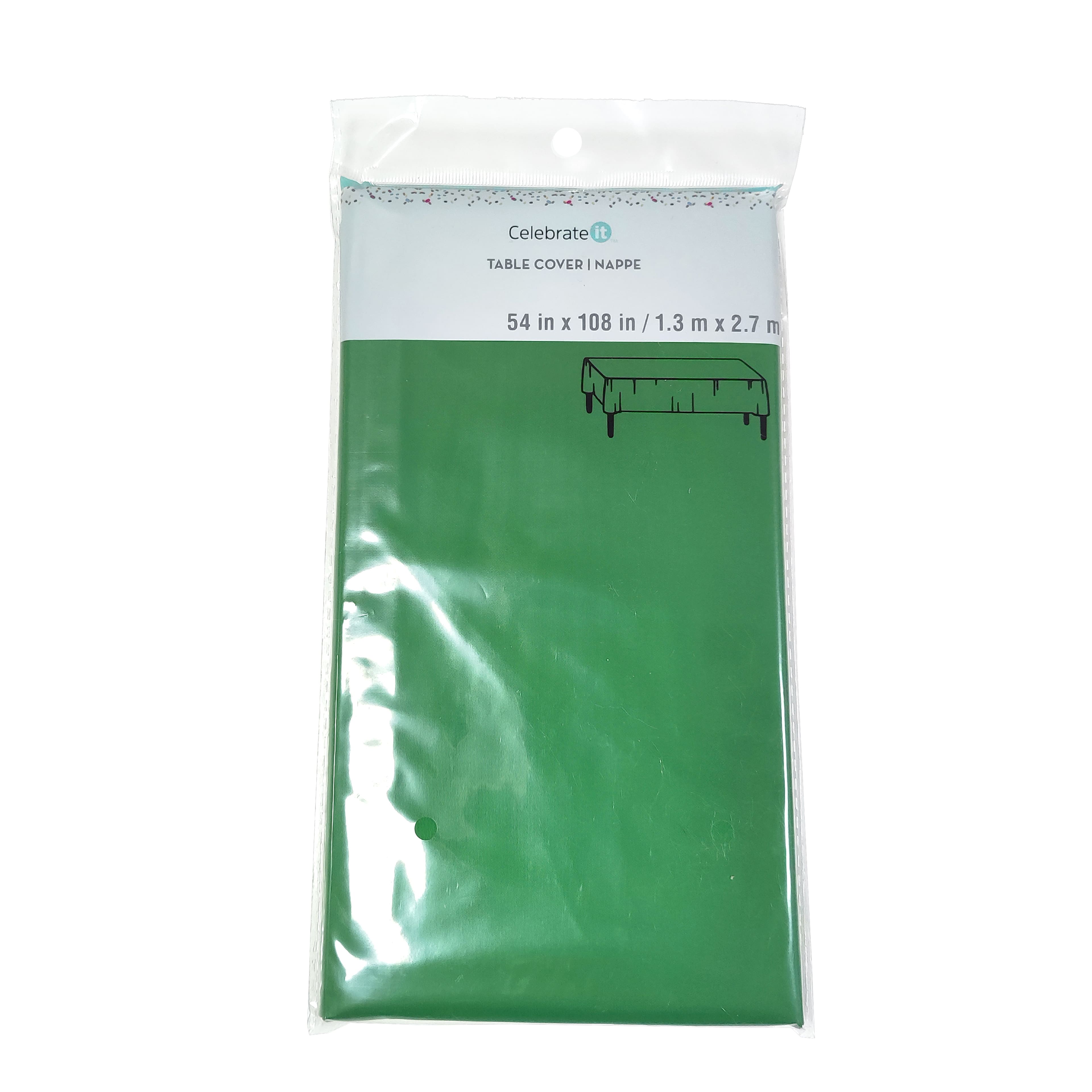 54&#x22; x 108&#x22; Sports Green Plastic Table Cover by Celebrate It&#x2122;
