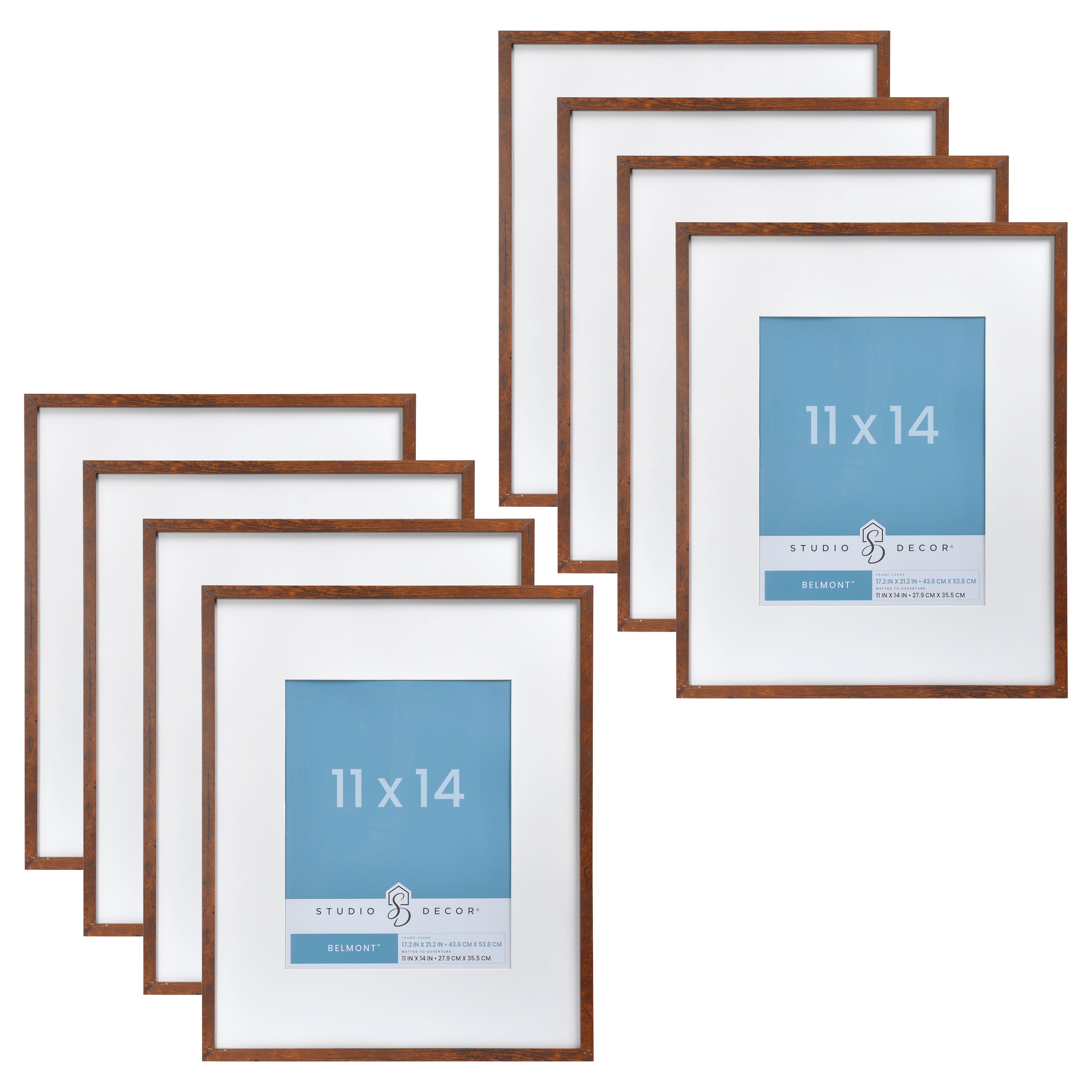 8 Pack: Narrow Belmont Frame with Mat by Studio Décor®