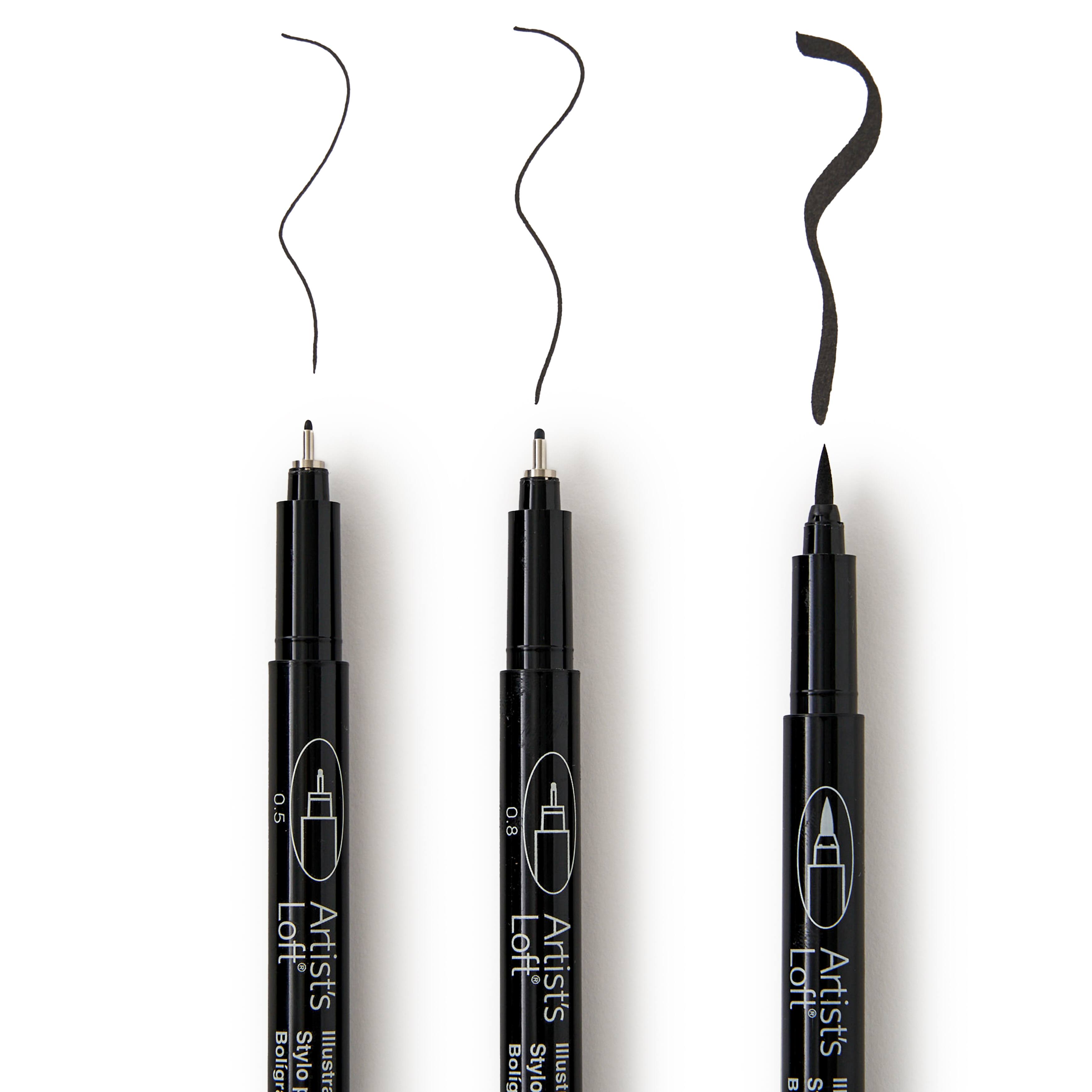 6 Packs: 8 ct. (48 total) Multi Tip Black Illustration Pen Set by Artist's Loft™