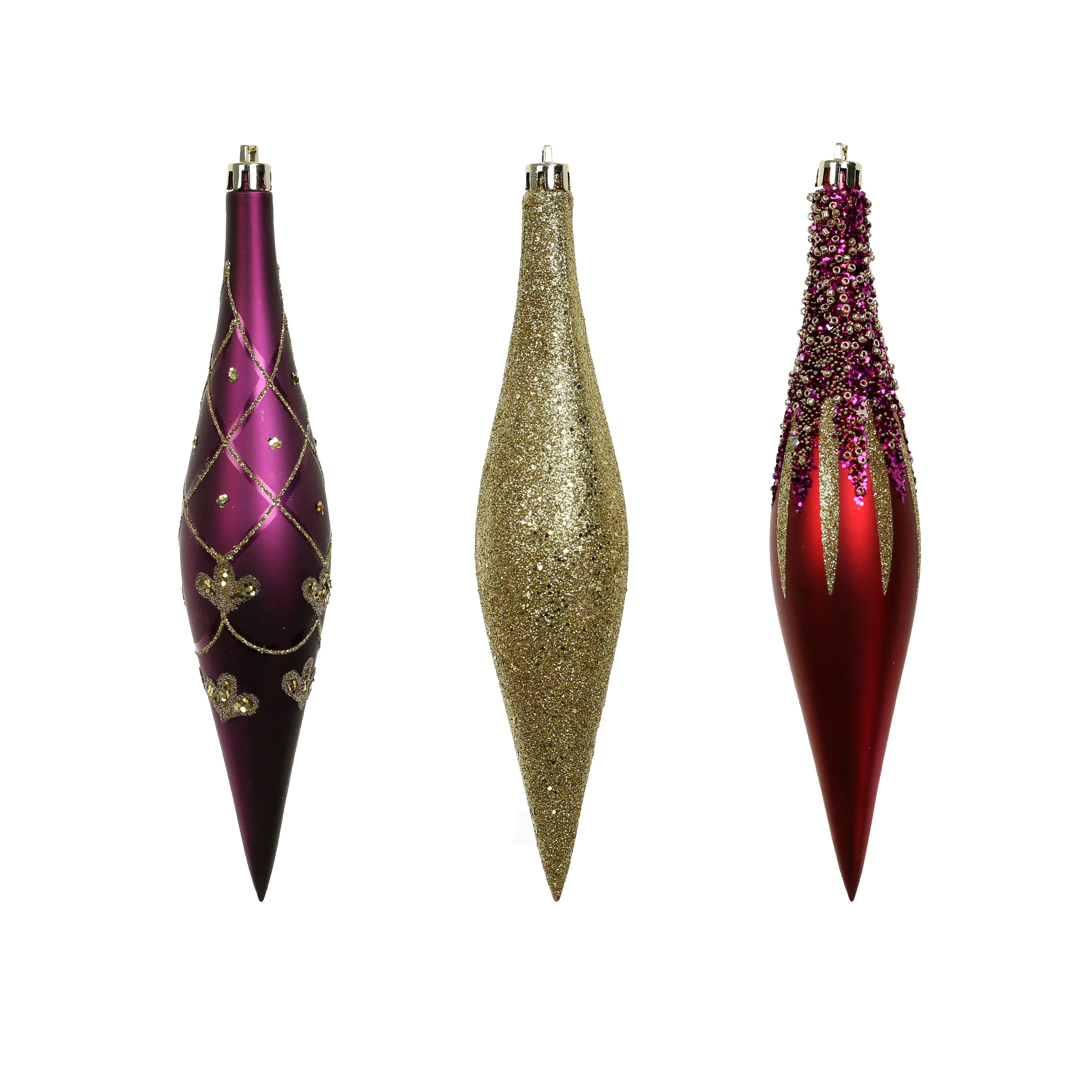7.75&#x22; Decorated Teardrop Ornament Set by Ashland&#xAE;